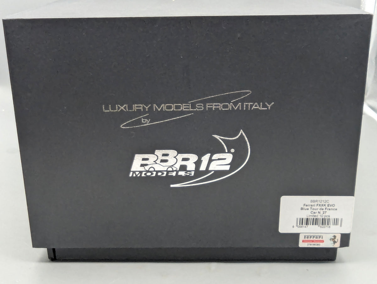 Modellautos 1:12 BBR Ferrari FXX-K EVO Blue Tour de France Car #27 Ltd 10/10 OVP