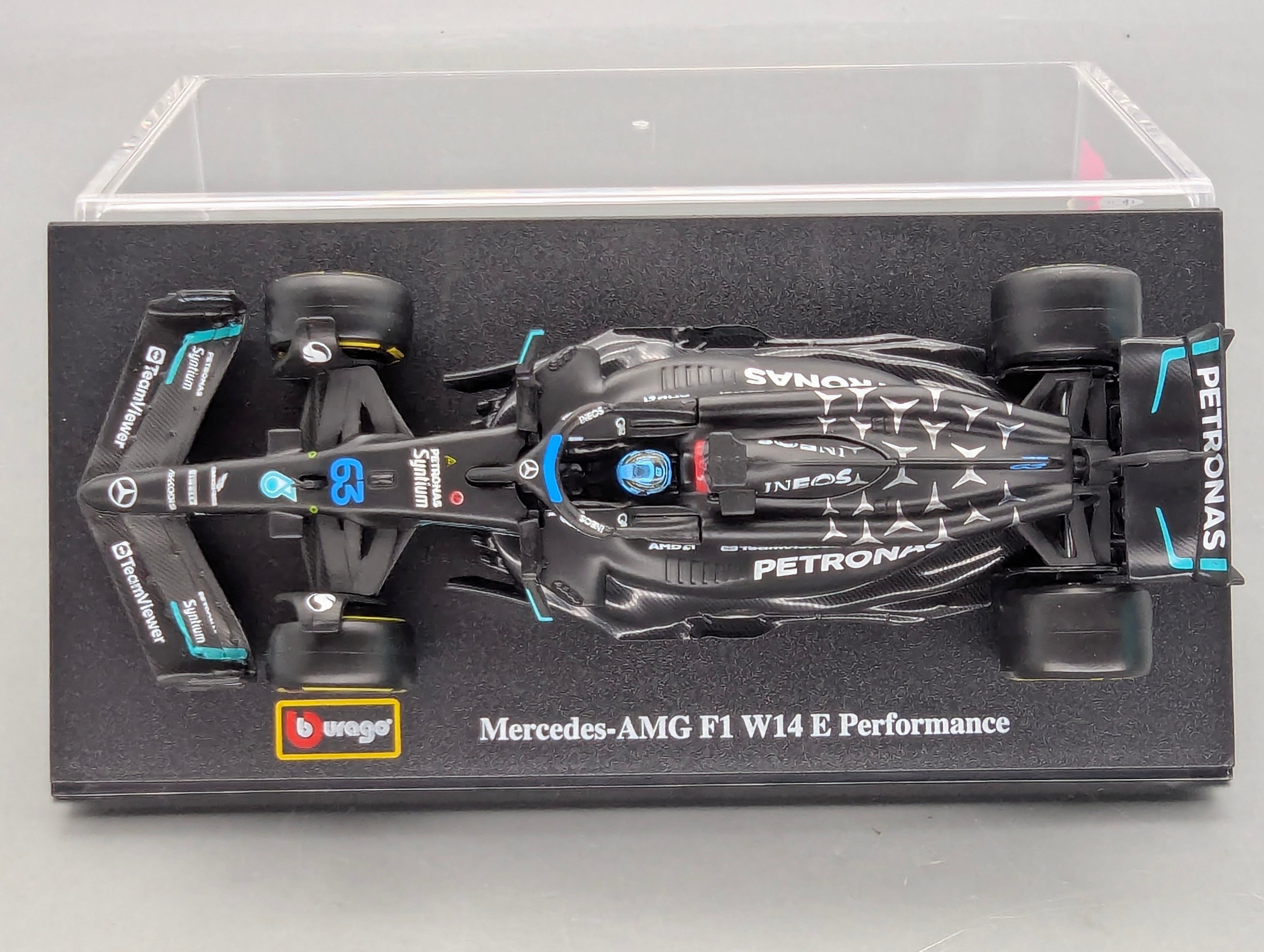 Modellautos 1:43 Bburago Mercedes AMG F1 W14 E Performance #63 George Russel mit OVP