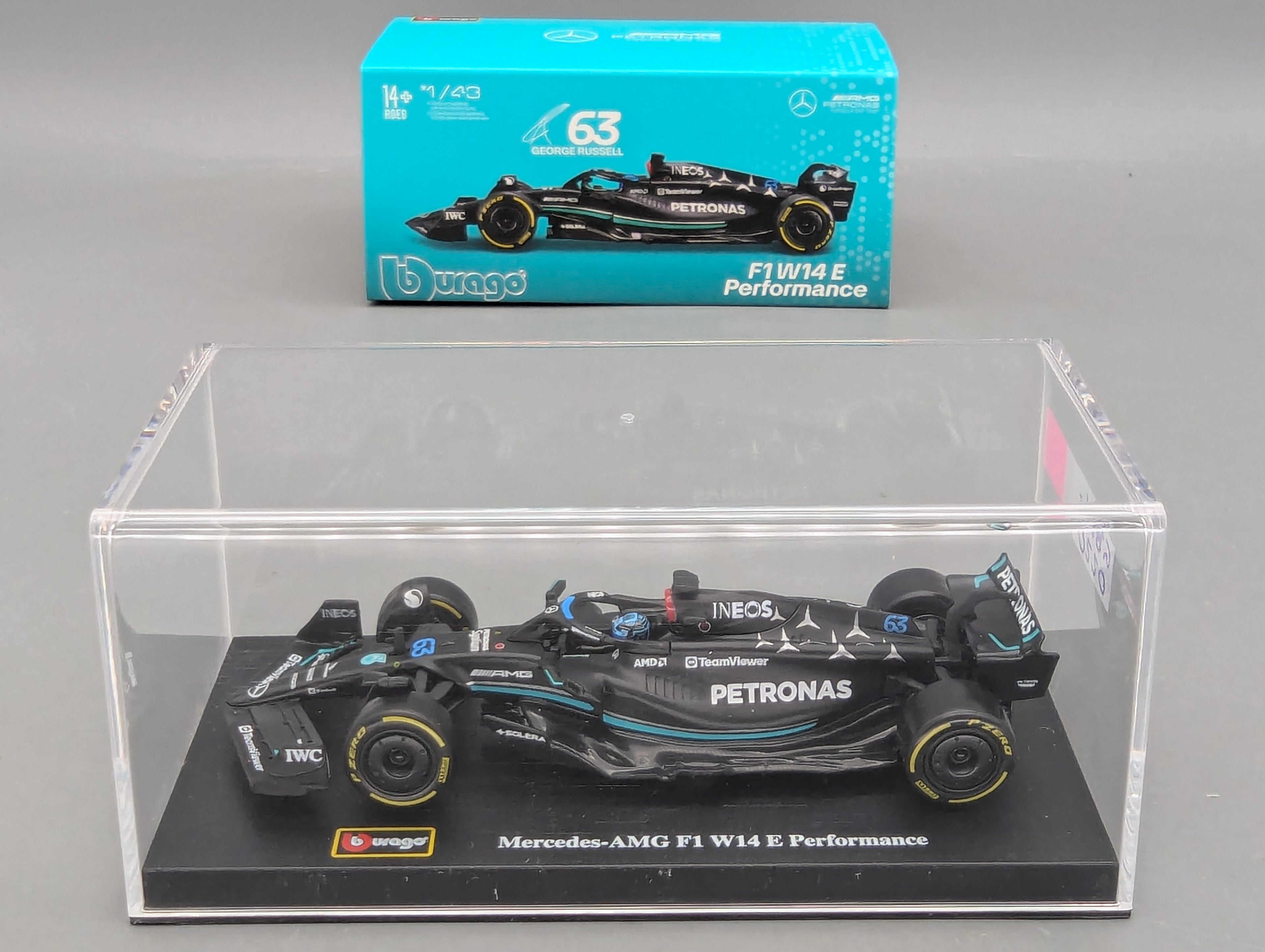 Modellautos 1:43 Bburago Mercedes AMG F1 W14 E Performance #63 George Russel mit OVP