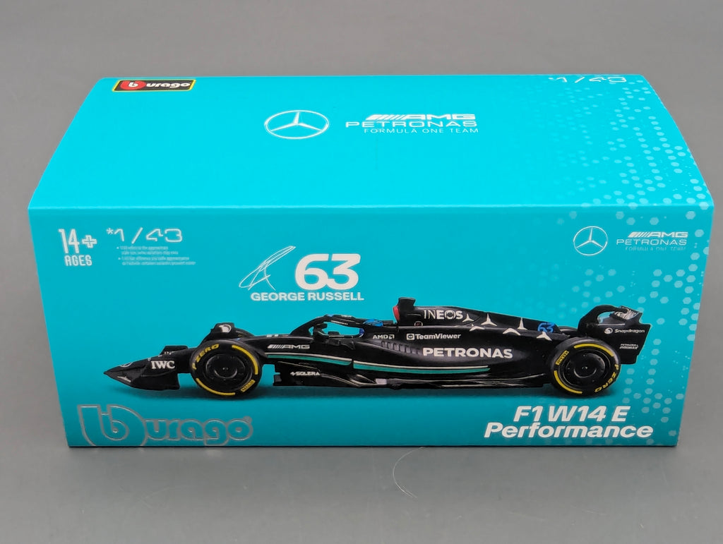 Modellautos 1:43 Bburago Mercedes AMG F1 W14 E Performance #63 George Russel mit OVP
