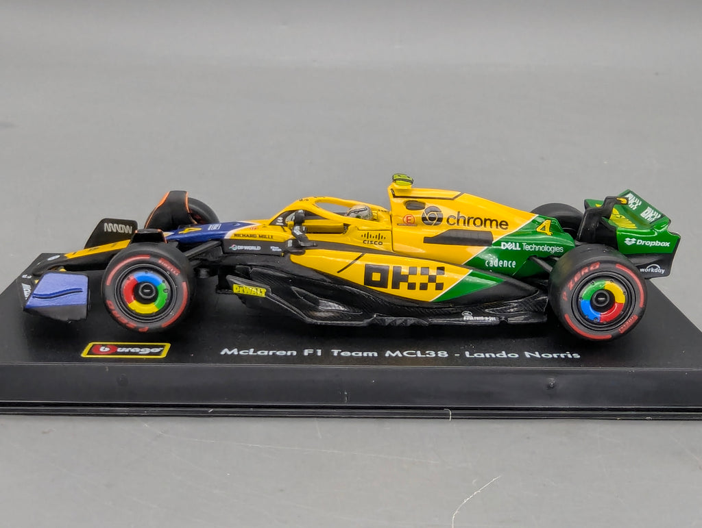 Modellautos 1:43 Bburago McLaren F1 Team MCL38 Monaco GP 2024 #4 Lando Norris mit OVP