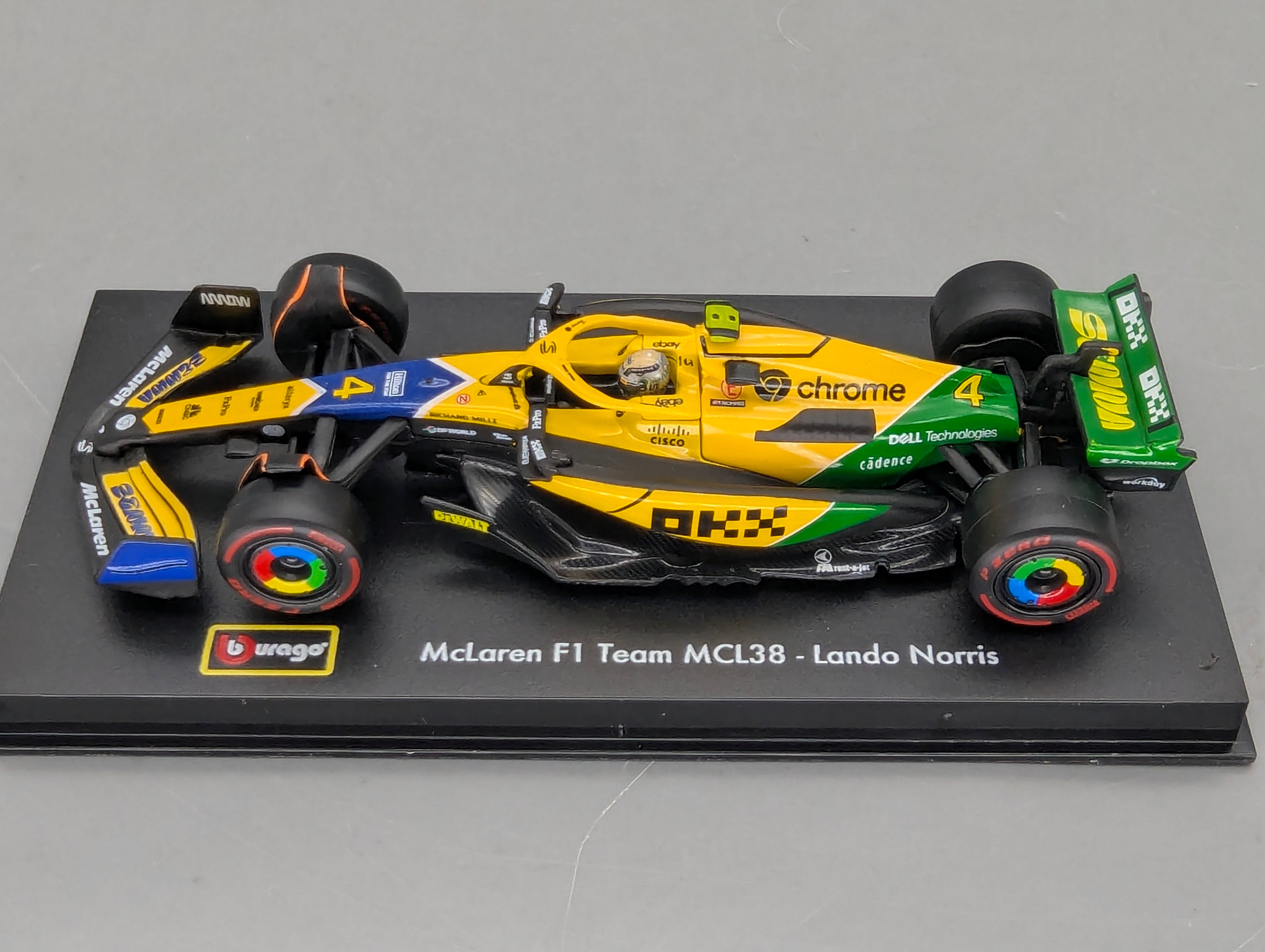 Modellautos 1:43 Bburago McLaren F1 Team MCL38 Monaco GP 2024 #4 Lando Norris mit OVP
