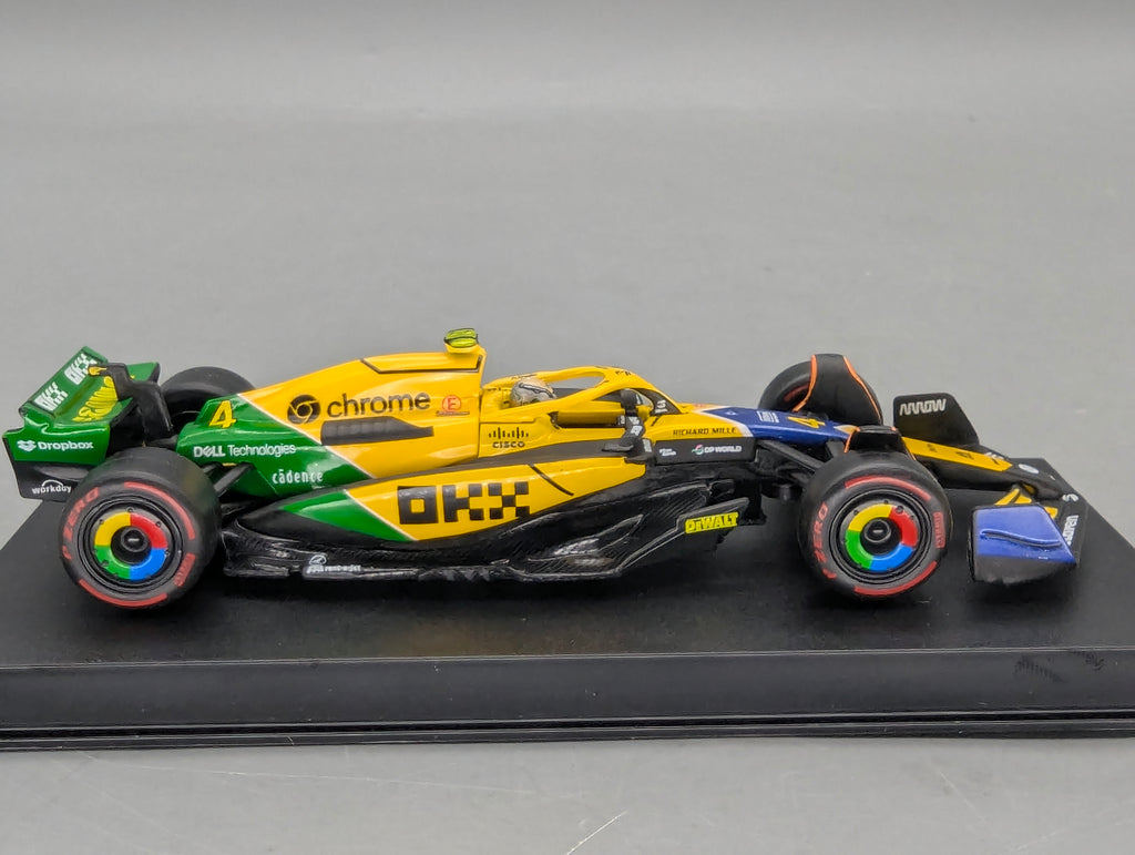Modellautos 1:43 Bburago McLaren F1 Team MCL38 Monaco GP 2024 #4 Lando Norris mit OVP