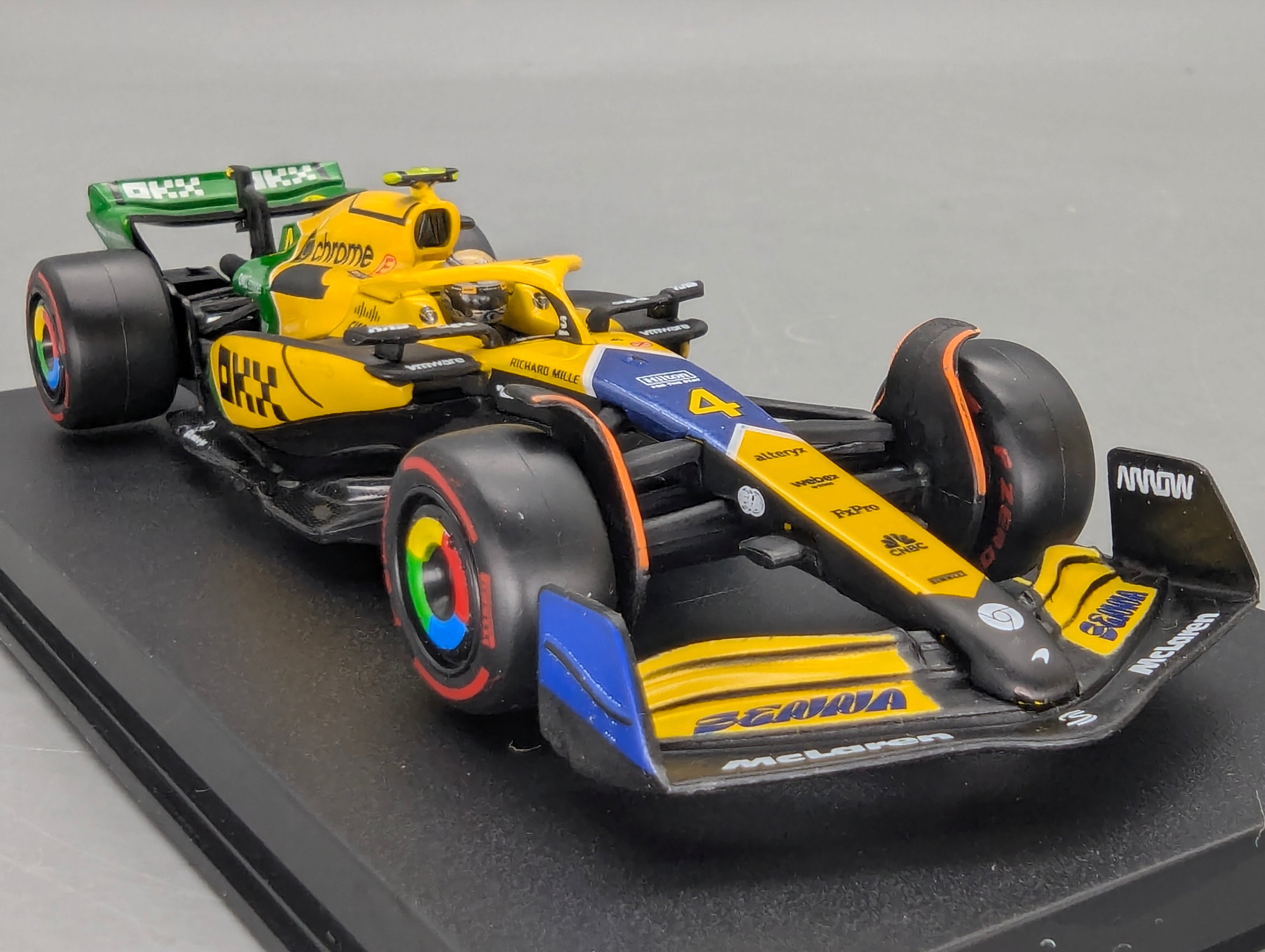 Modellautos 1:43 Bburago McLaren F1 Team MCL38 Monaco GP 2024 #4 Lando Norris mit OVP