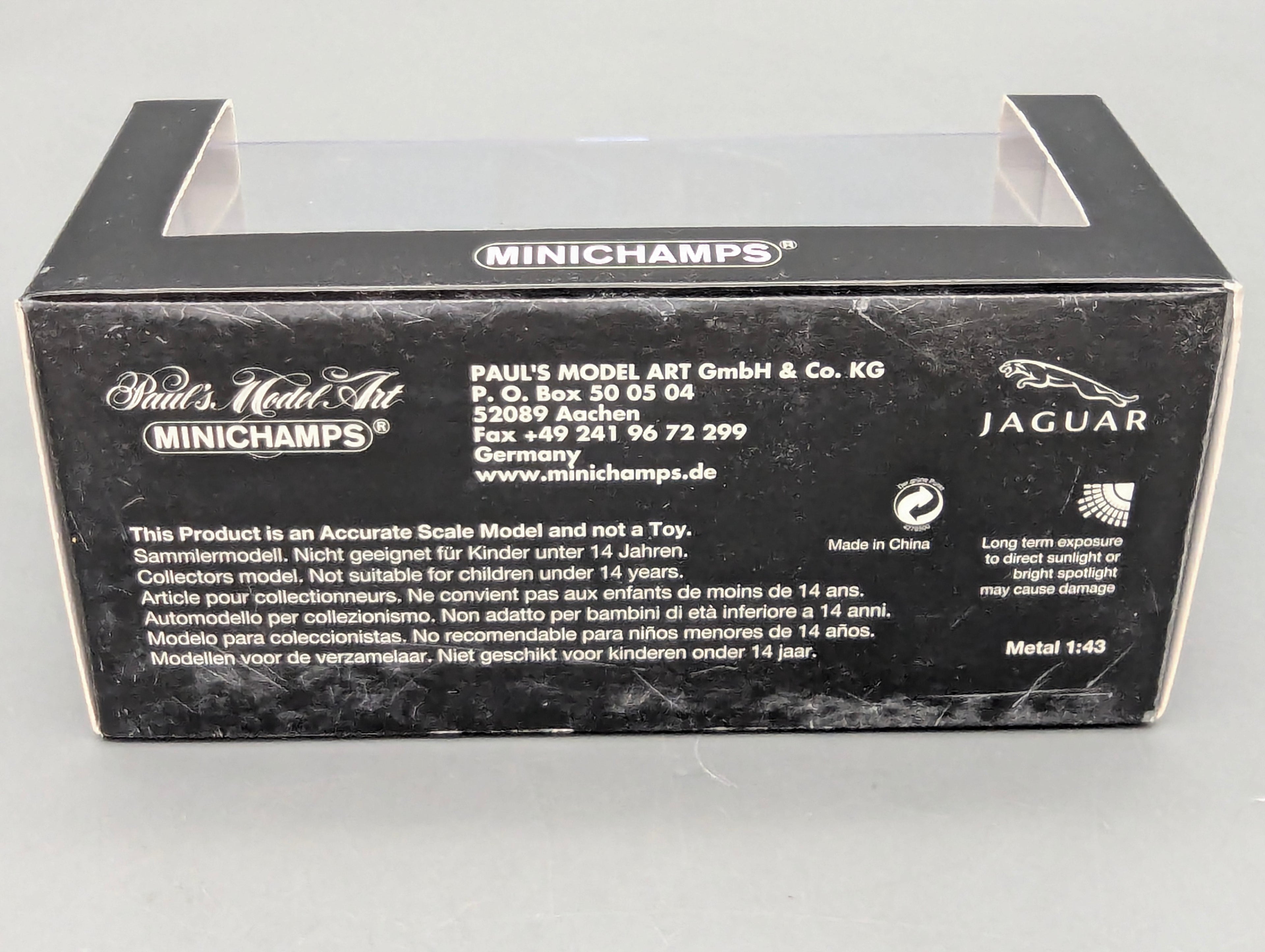 Model Cars 1:43 Minichamps Mercedes Benz SL65 AMG Black Series Silver with original packaging