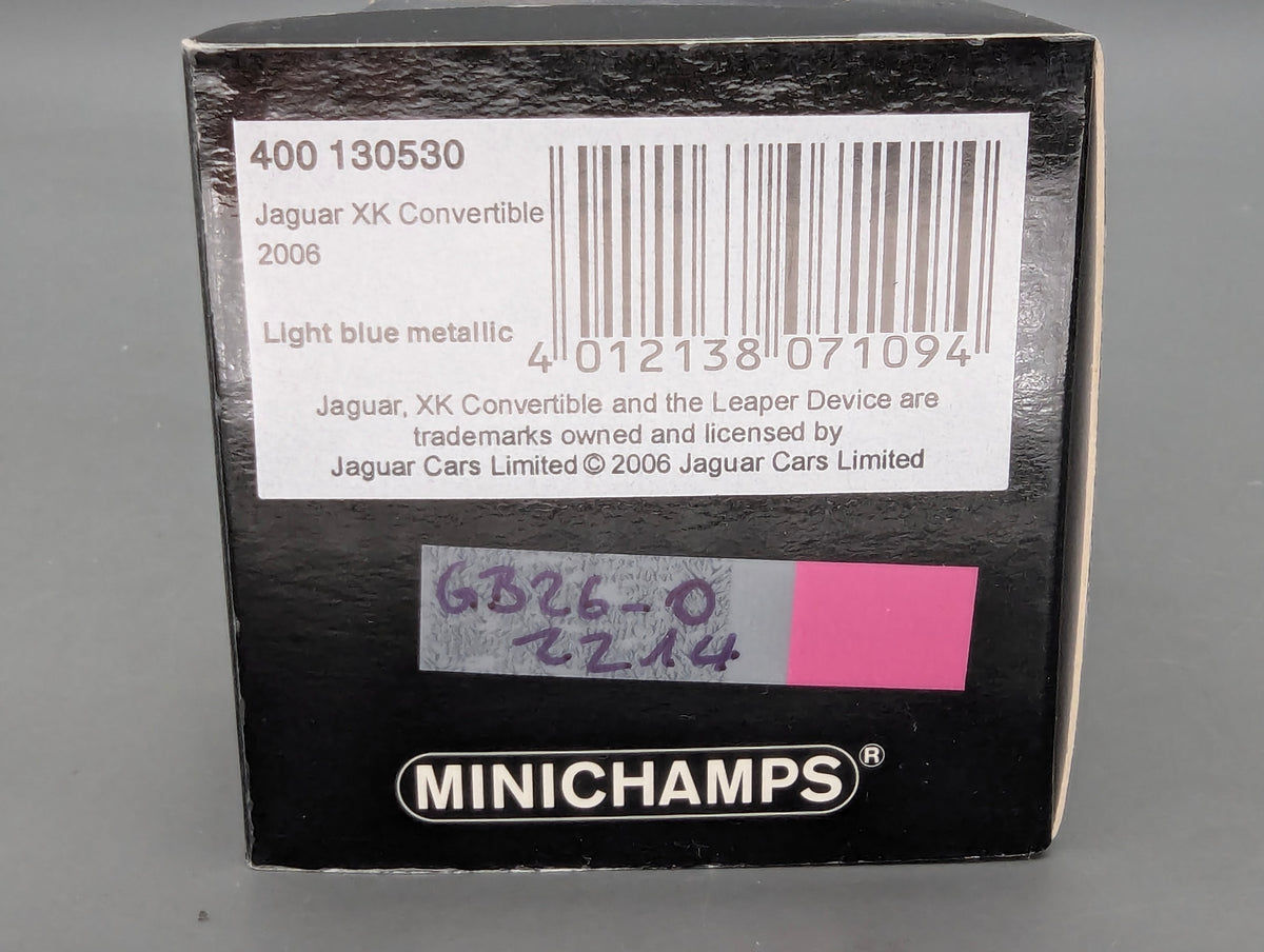 Modellautos 1:43 Minichamps Jaguar XK Convertible Sky Blue Metallic 2006 mit OVP