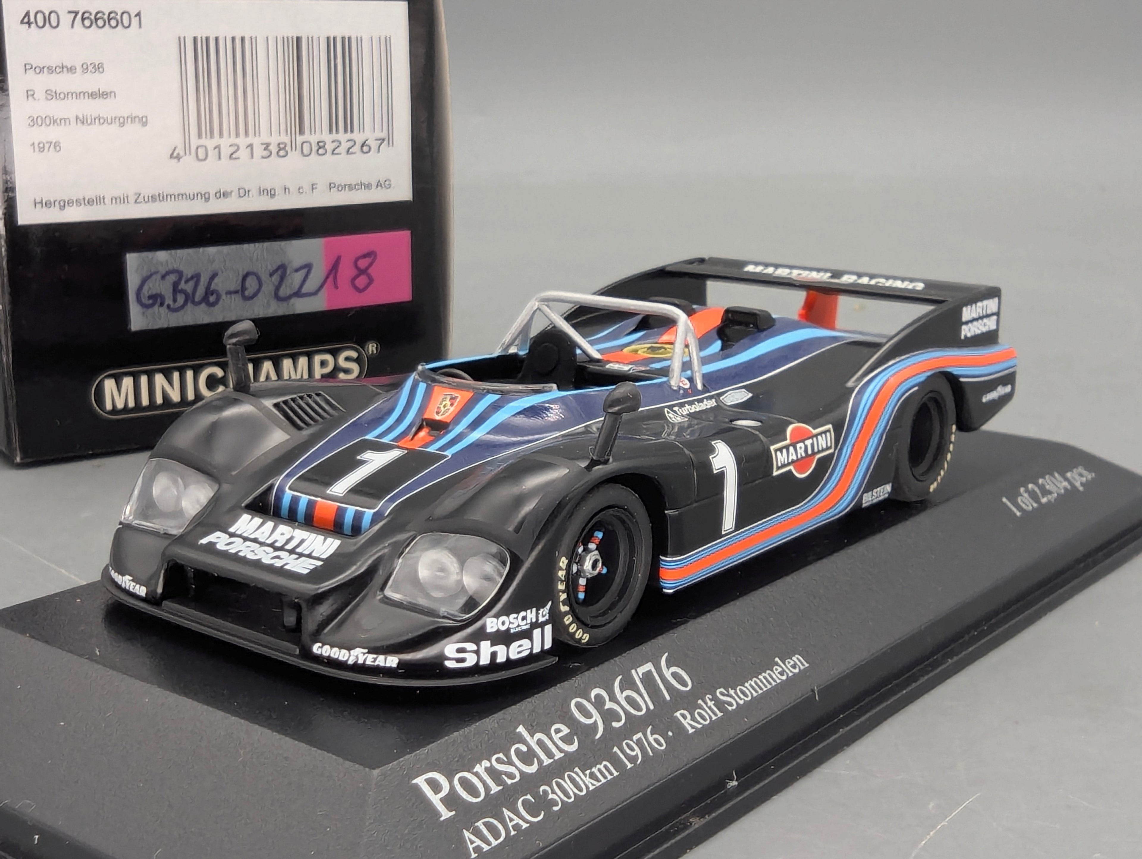 Modellautos 1:43 Minichamps Porsche 936/76 ADAC 300km 1976 #1 Rolf Stommelen mit OVP