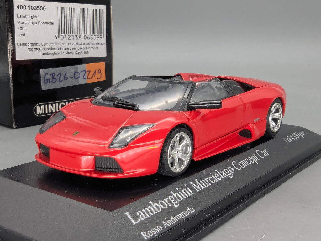 Modellautos 1:43 Minichamps Lamborghini Murcielago Barchetta 2004 Red mit OVP