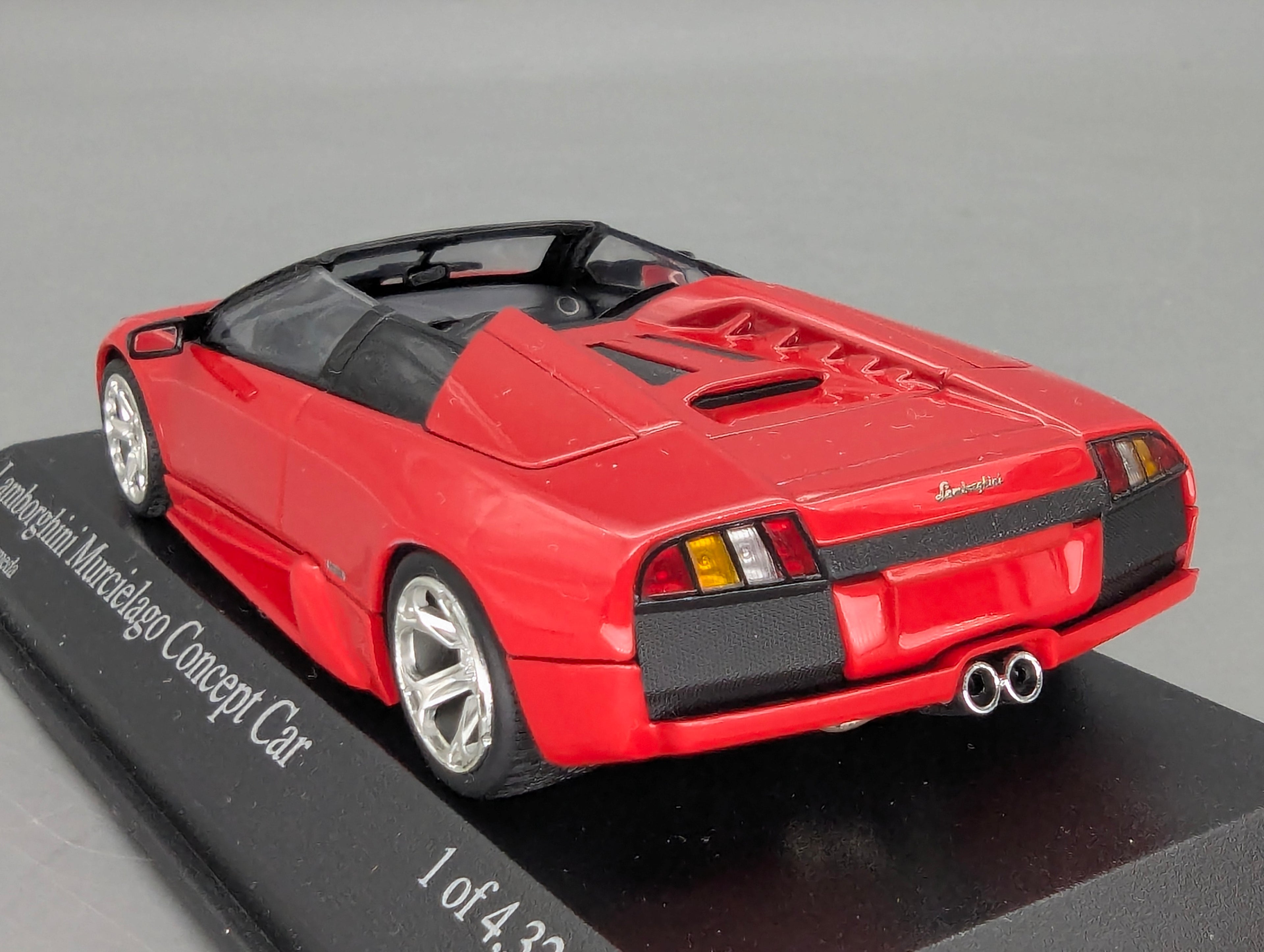 Modellautos 1:43 Minichamps Lamborghini Murcielago Barchetta 2004 Red mit OVP