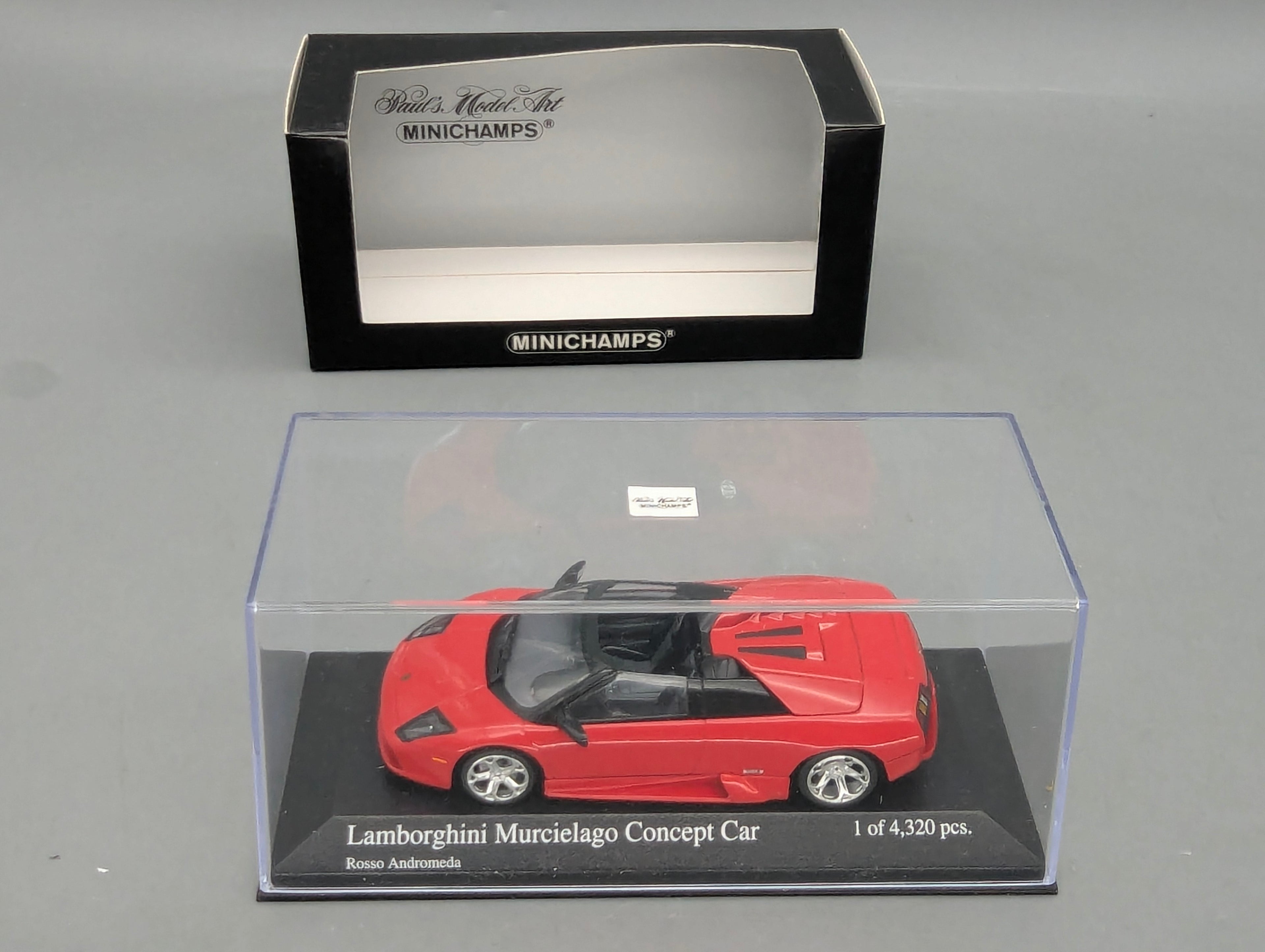 Modellautos 1:43 Minichamps Lamborghini Murcielago Barchetta 2004 Red mit OVP