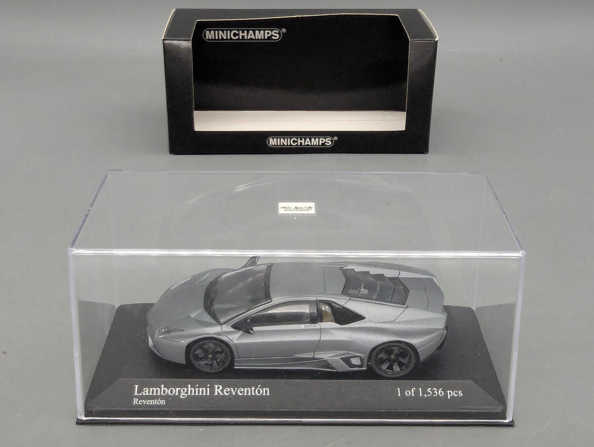 Modellautos 1:43 Minichamps Lamborghini Reventon 2007 Matt Grey mit OVP