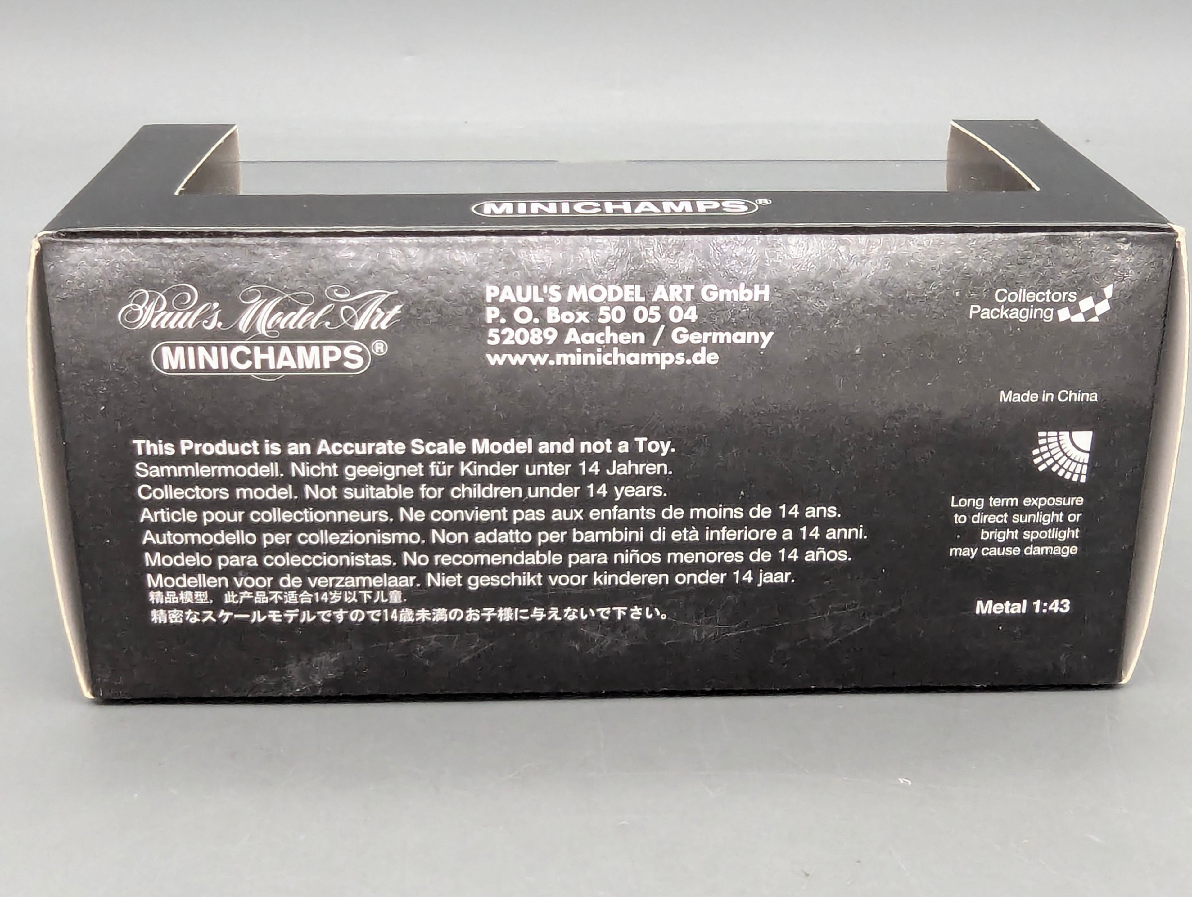 Coches en miniatura 1:43 Minichamps Mercedes Benz SL65 AMG Black Series Plata con embalaje original