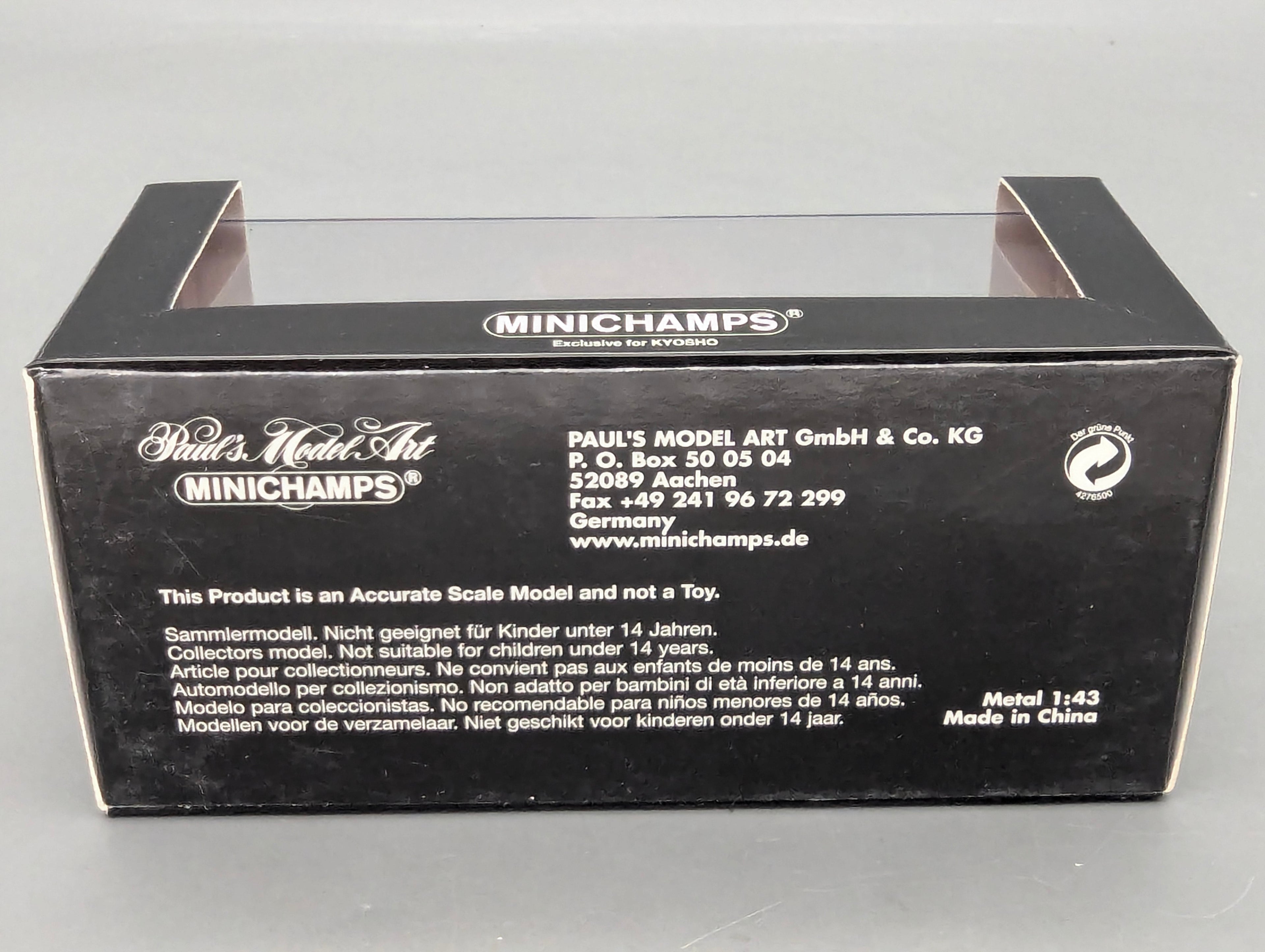 Modellautos 1:43 Minichamps Toyota GT One Street 1999 Red mit OVP