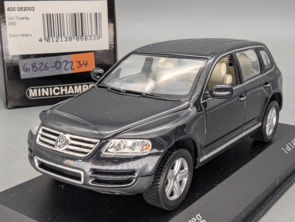 Modellautos 1:43 Minichamps Volkswagen VW Touareg 2002 Black Magic Perleffekt mit OVP