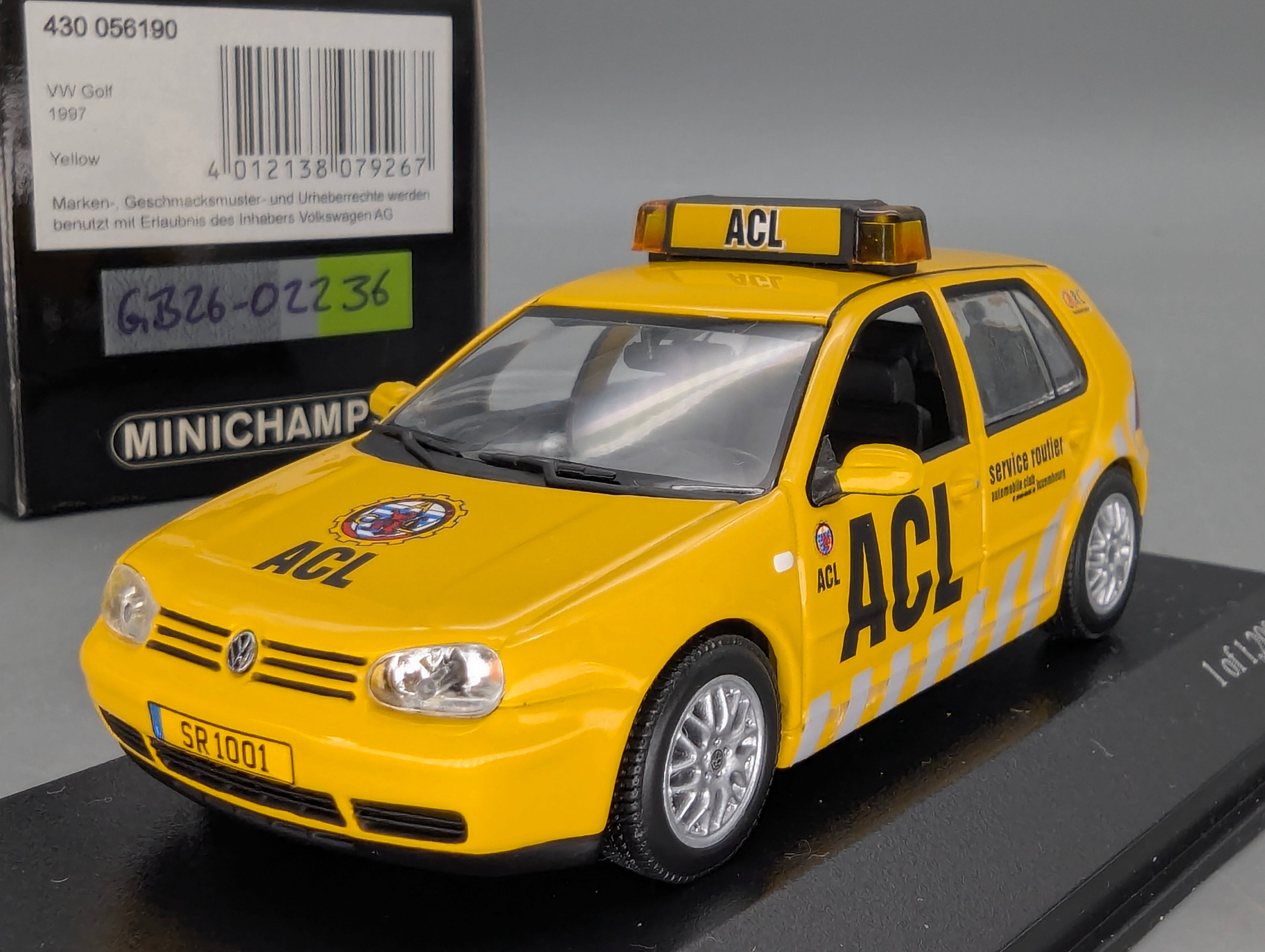 Modellautos 1:43 Minichamps Volkswagen VW Golf 1997 ADAC ACL Luxemburg mit OVP