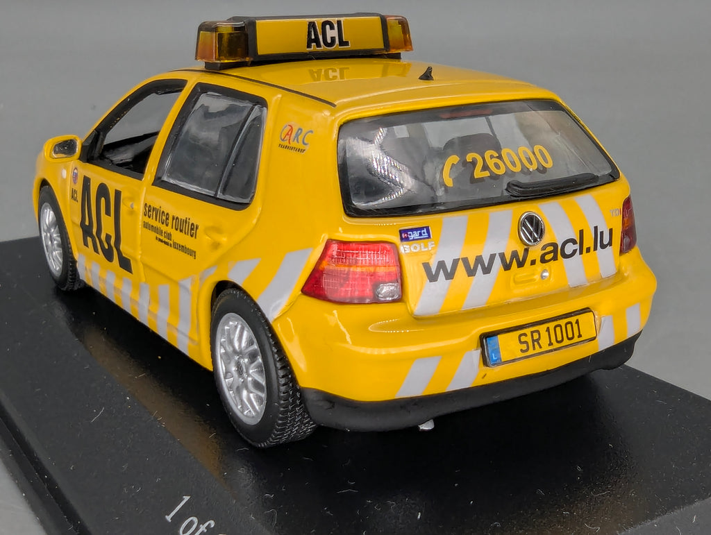 Modellautos 1:43 Minichamps Volkswagen VW Golf 1997 ADAC ACL Luxemburg mit OVP