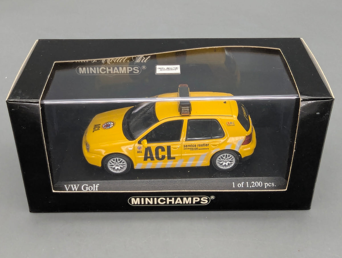 Modellautos 1:43 Minichamps Volkswagen VW Golf 1997 ADAC ACL Luxemburg mit OVP