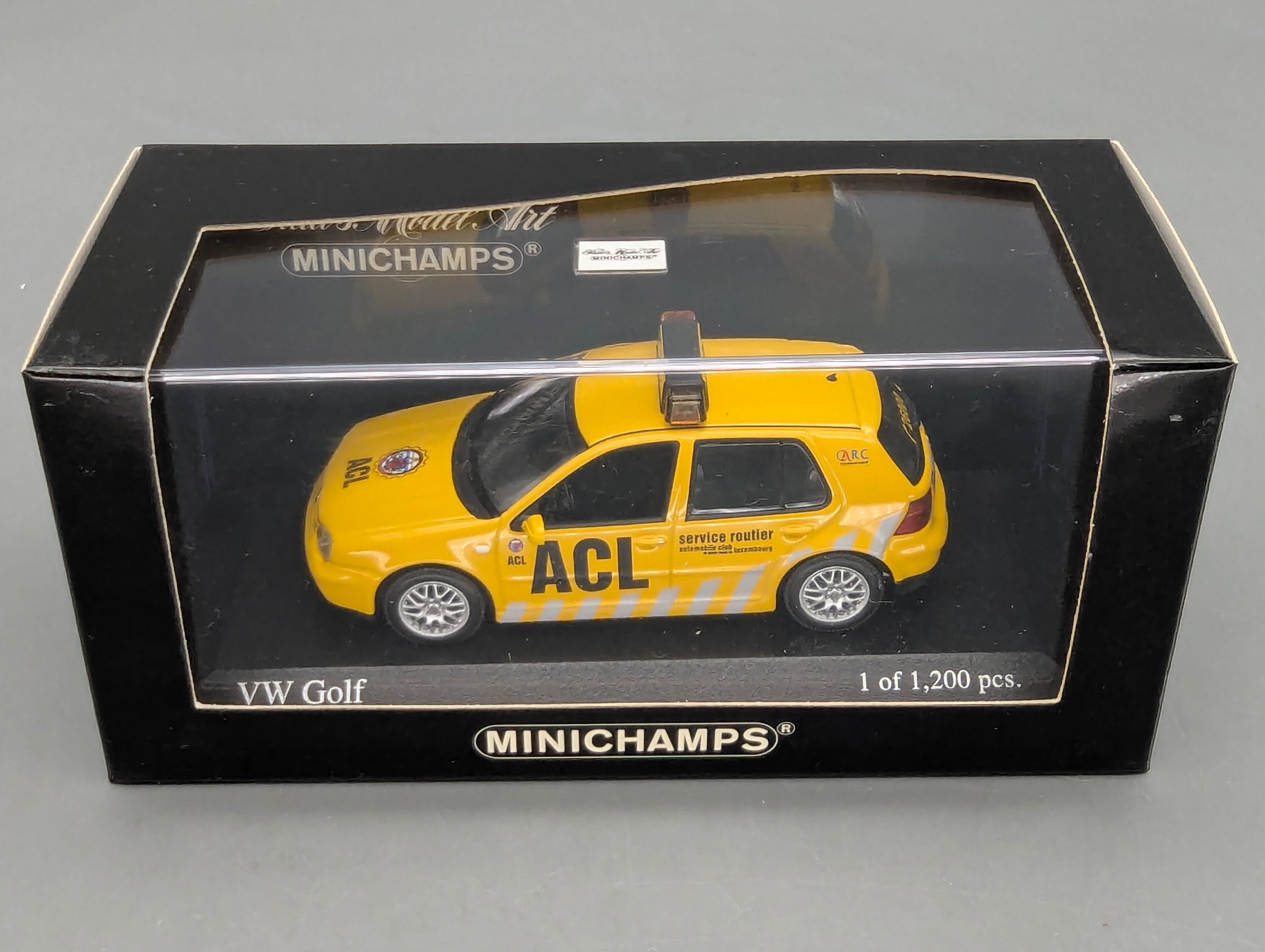 Modellautos 1:43 Minichamps Volkswagen VW Golf 1997 ADAC ACL Luxemburg mit OVP