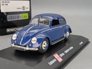 Modellautos 1:43 Minichamps Volkswagen VW 1200 Beetle Käfer Brezelkäfer Blau mit OVP