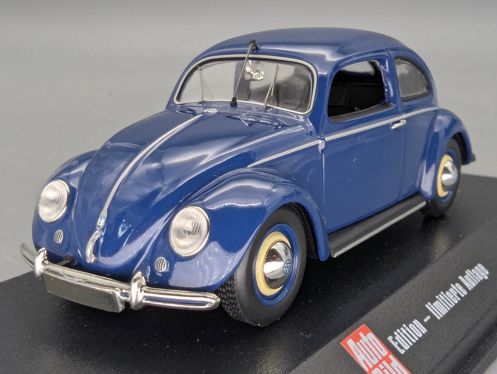 Modellautos 1:43 Minichamps Volkswagen VW 1200 Beetle Käfer Brezelkäfer Blau mit OVP