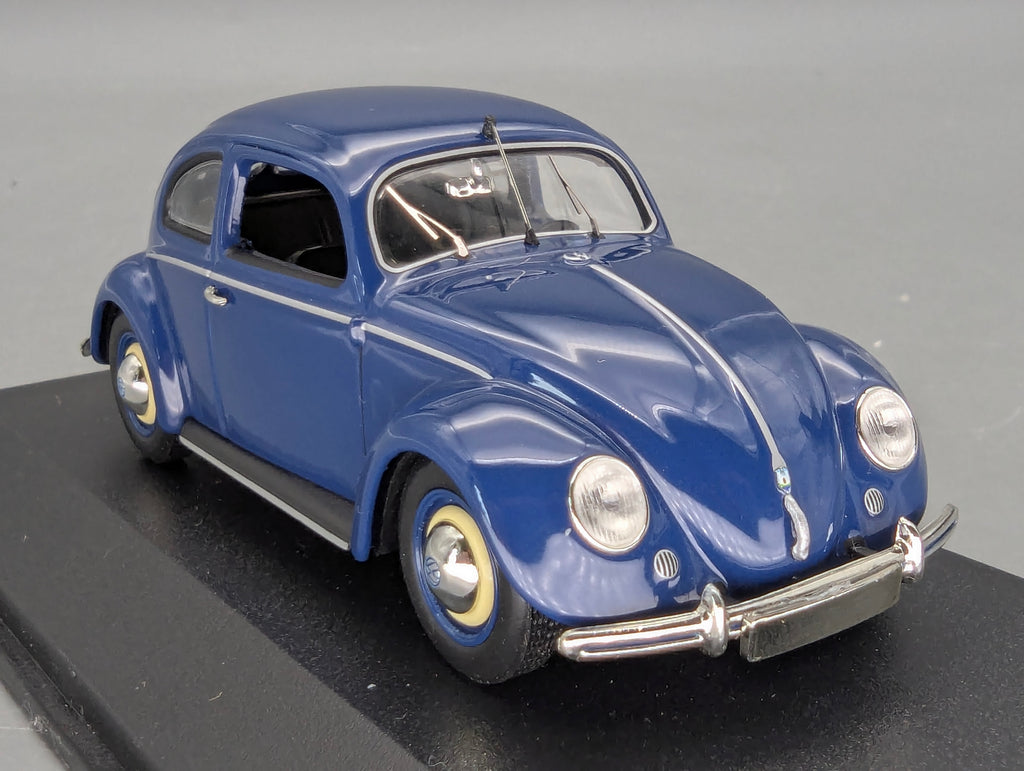 Modellautos 1:43 Minichamps Volkswagen VW 1200 Beetle Käfer Brezelkäfer Blau mit OVP