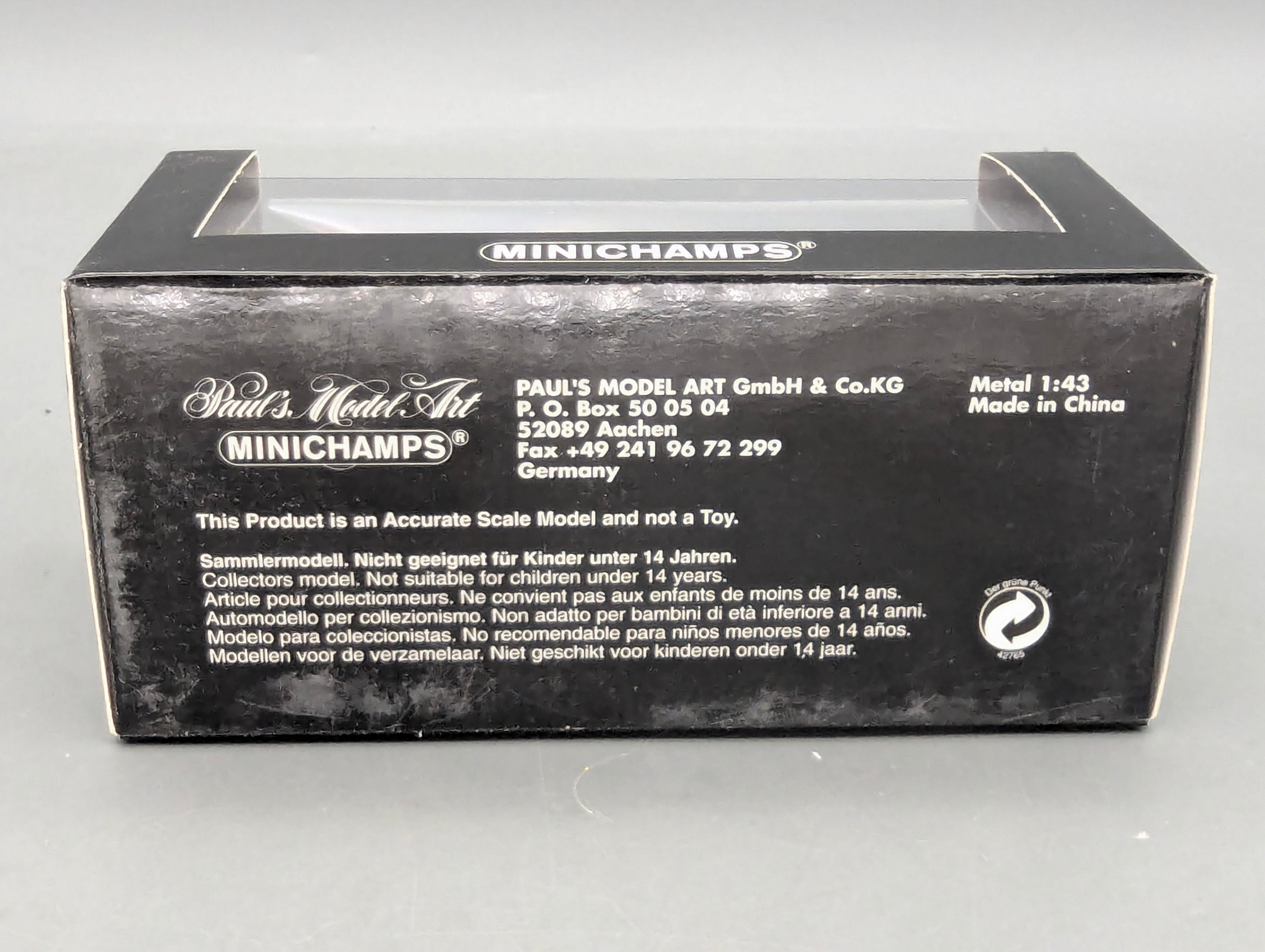 Modellautos 1:43 Minichamps Volkswagen VW 1200 Beetle Käfer Brezelkäfer Blau mit OVP