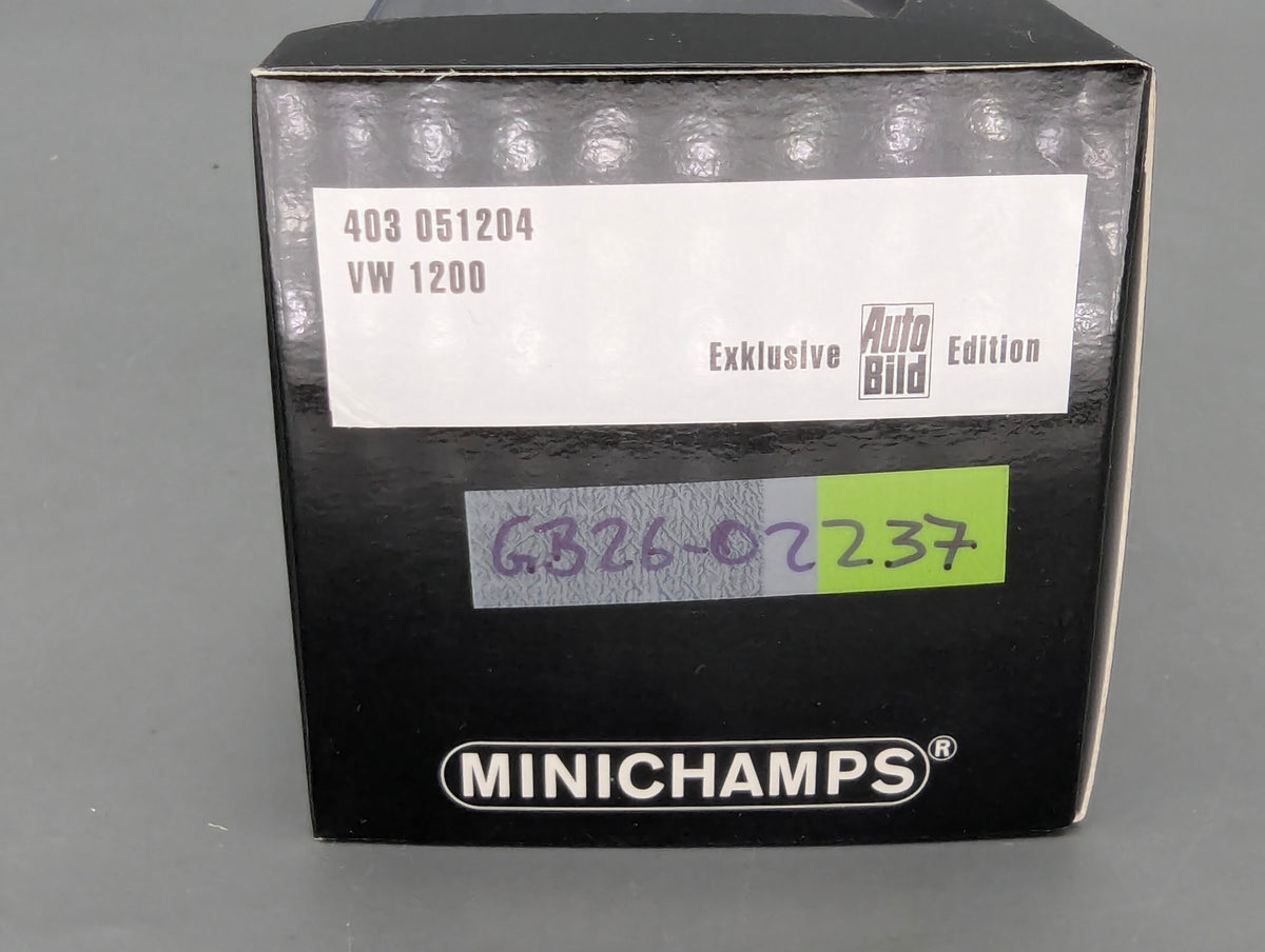 Modellautos 1:43 Minichamps Volkswagen VW 1200 Beetle Käfer Brezelkäfer Blau mit OVP