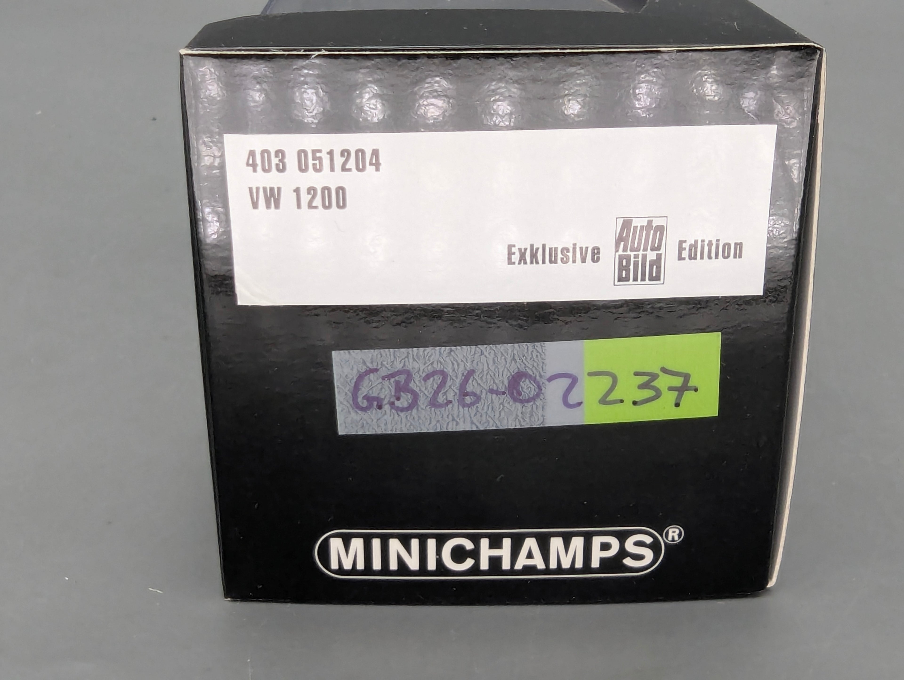 Modellautos 1:43 Minichamps Volkswagen VW 1200 Beetle Käfer Brezelkäfer Blau mit OVP