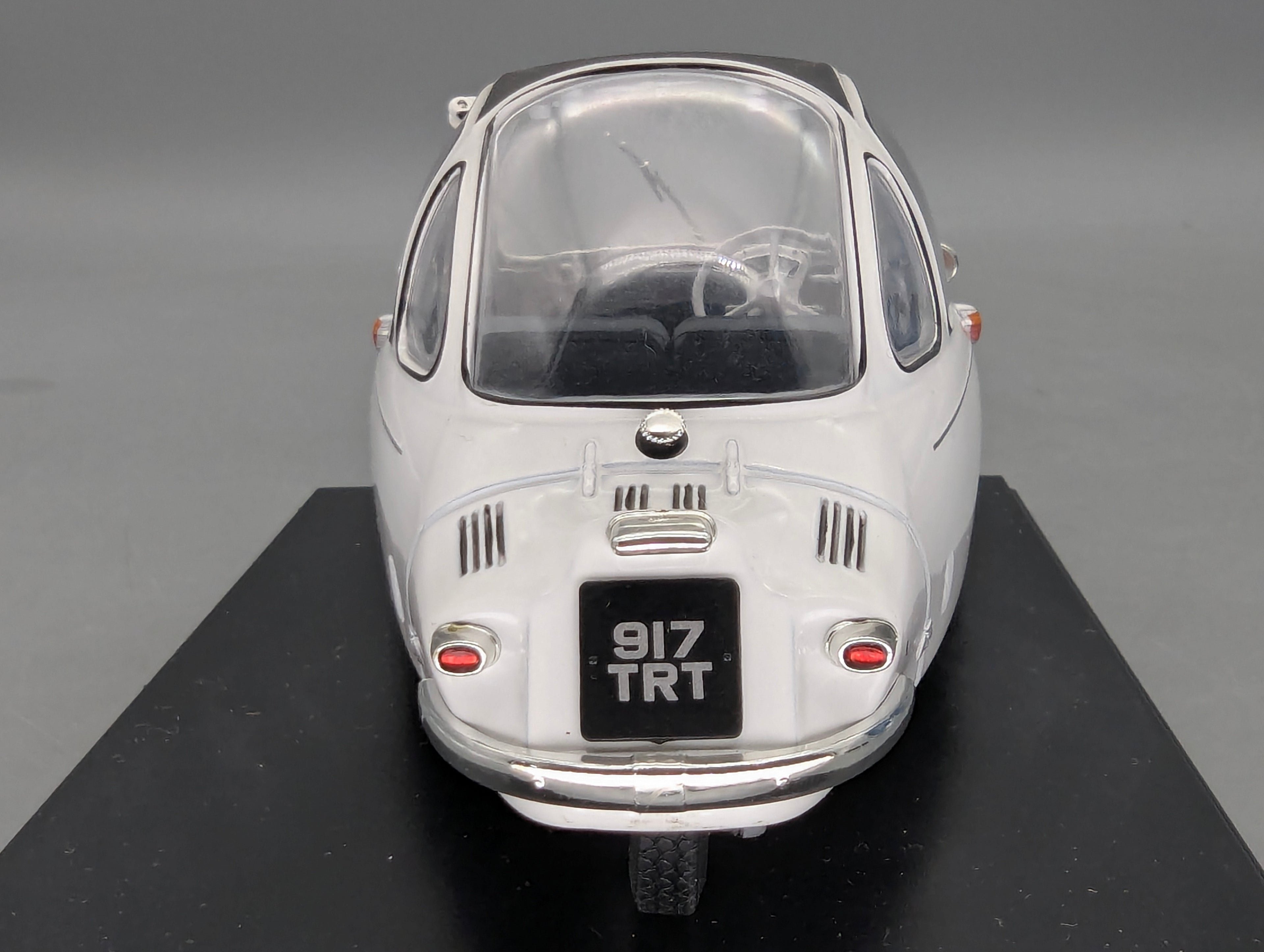Modellautos 1:18 Oxford Heinkel Trojan 3-Rad Grecian White Weiß mit OVP