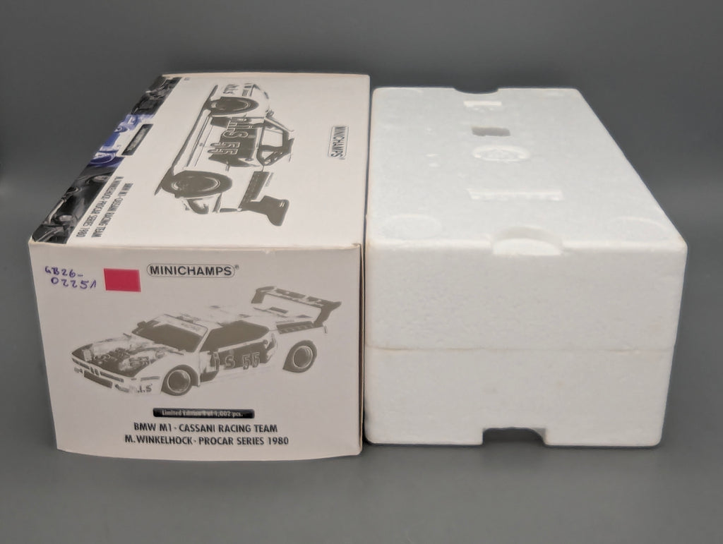 Modellautos 1:18 Minichamps BMW M1 Cassani Procar 1980 #55 M. Winkelhock mit OVP