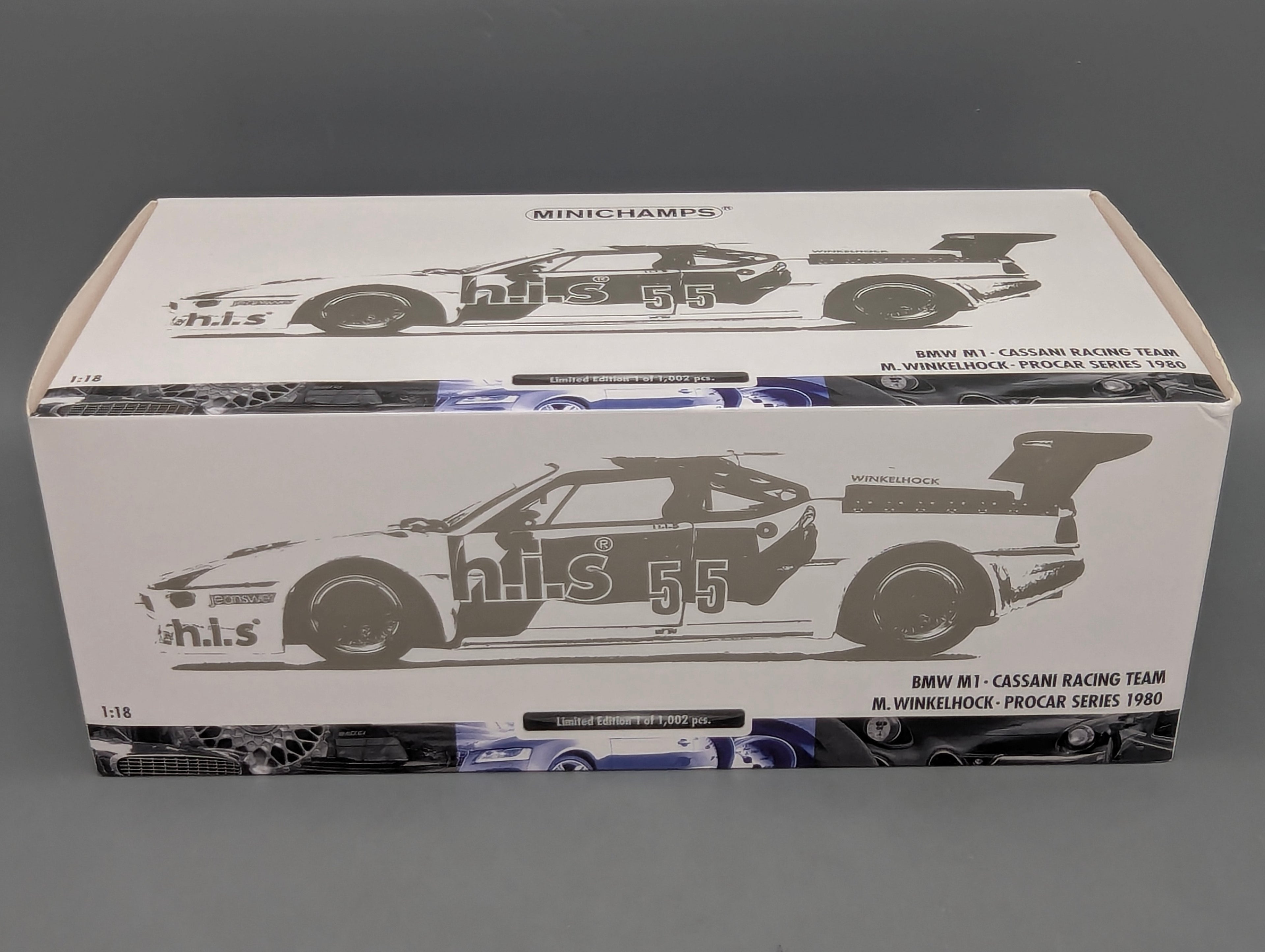 Modellautos 1:18 Minichamps BMW M1 Cassani Procar 1980 #55 M. Winkelhock mit OVP