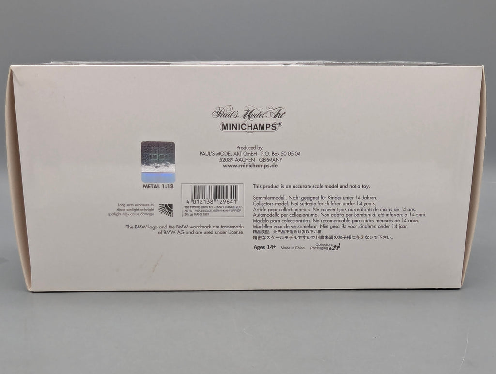 Model Cars 1:43 Minichamps Mercedes Benz SL65 AMG Black Series Silver with original packaging