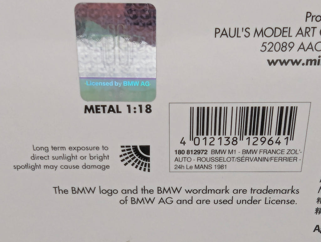 Model Cars 1:43 Minichamps Mercedes Benz SL65 AMG Black Series Silver with original packaging