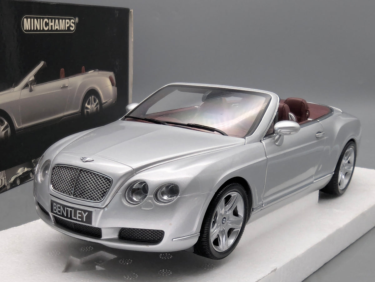 Modellautos 1:18 Minichamps Bentley Continental GTC 2006 Silver mit OVP