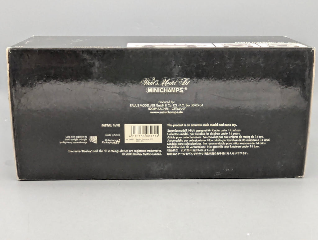 Model Cars 1:43 Minichamps Mercedes Benz SL65 AMG Black Series Silver with original packaging