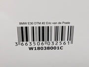 Modellautos 1:18 Werk83 BMW M3 E30 DTM Champion 1987 #2 Eric van de Poele mit OVP