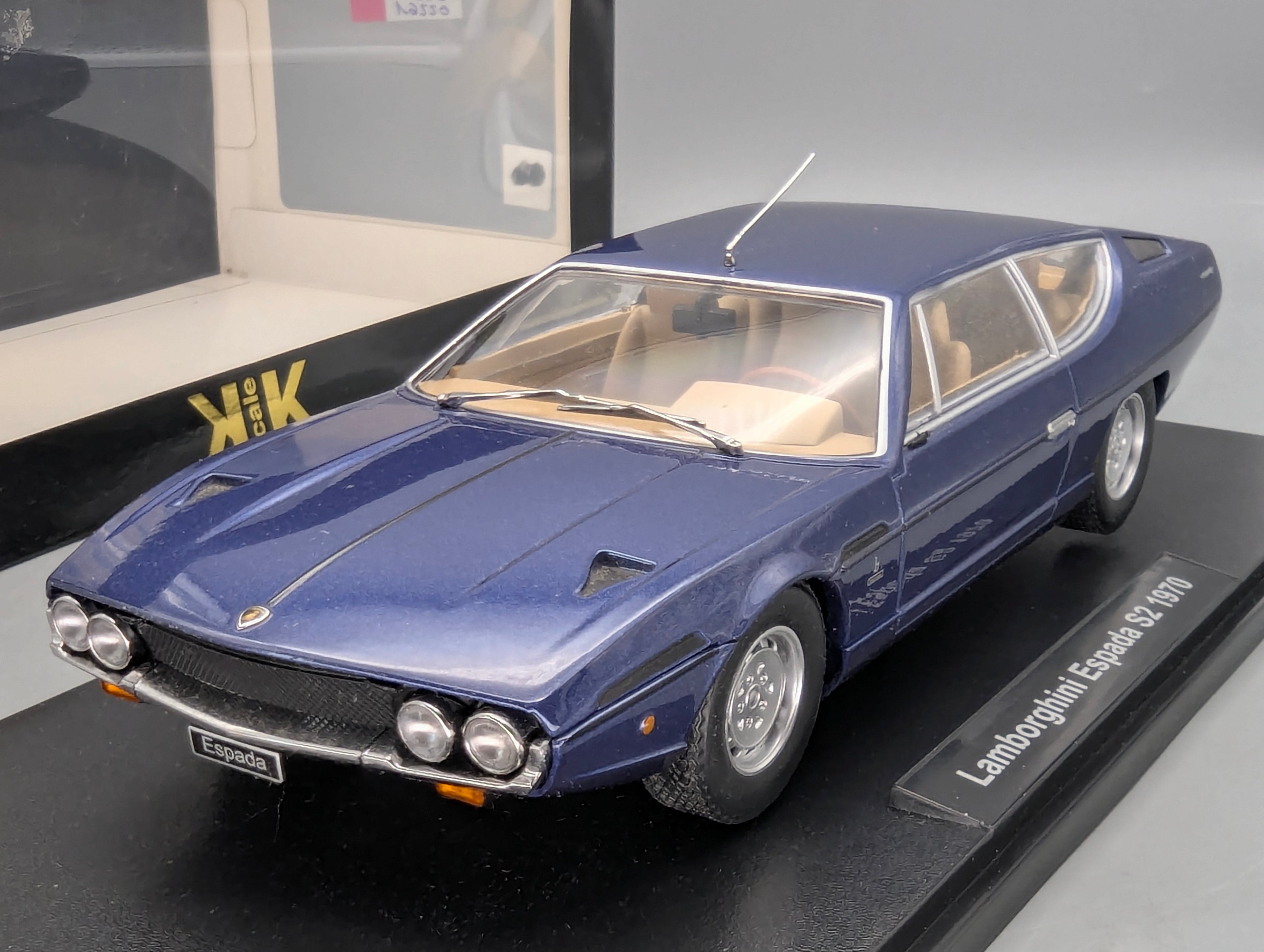 Modellautos 1:18 KK-Scale Lamborghini Espada S2 1970 Blau mit OVP