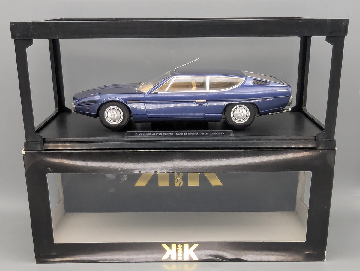 Modellautos 1:18 KK-Scale Lamborghini Espada S2 1970 Blau mit OVP