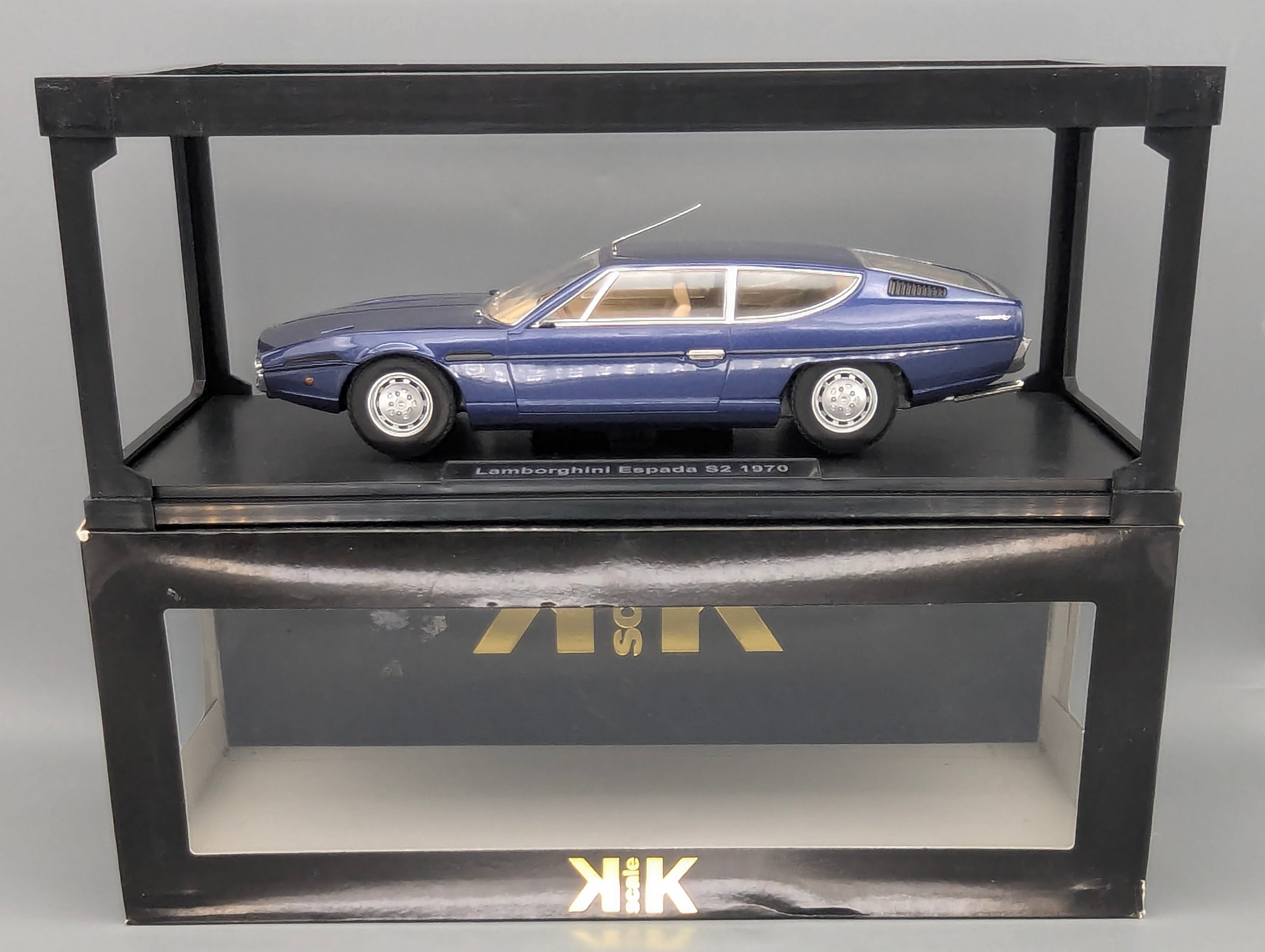 Modellautos 1:18 KK-Scale Lamborghini Espada S2 1970 Blau mit OVP