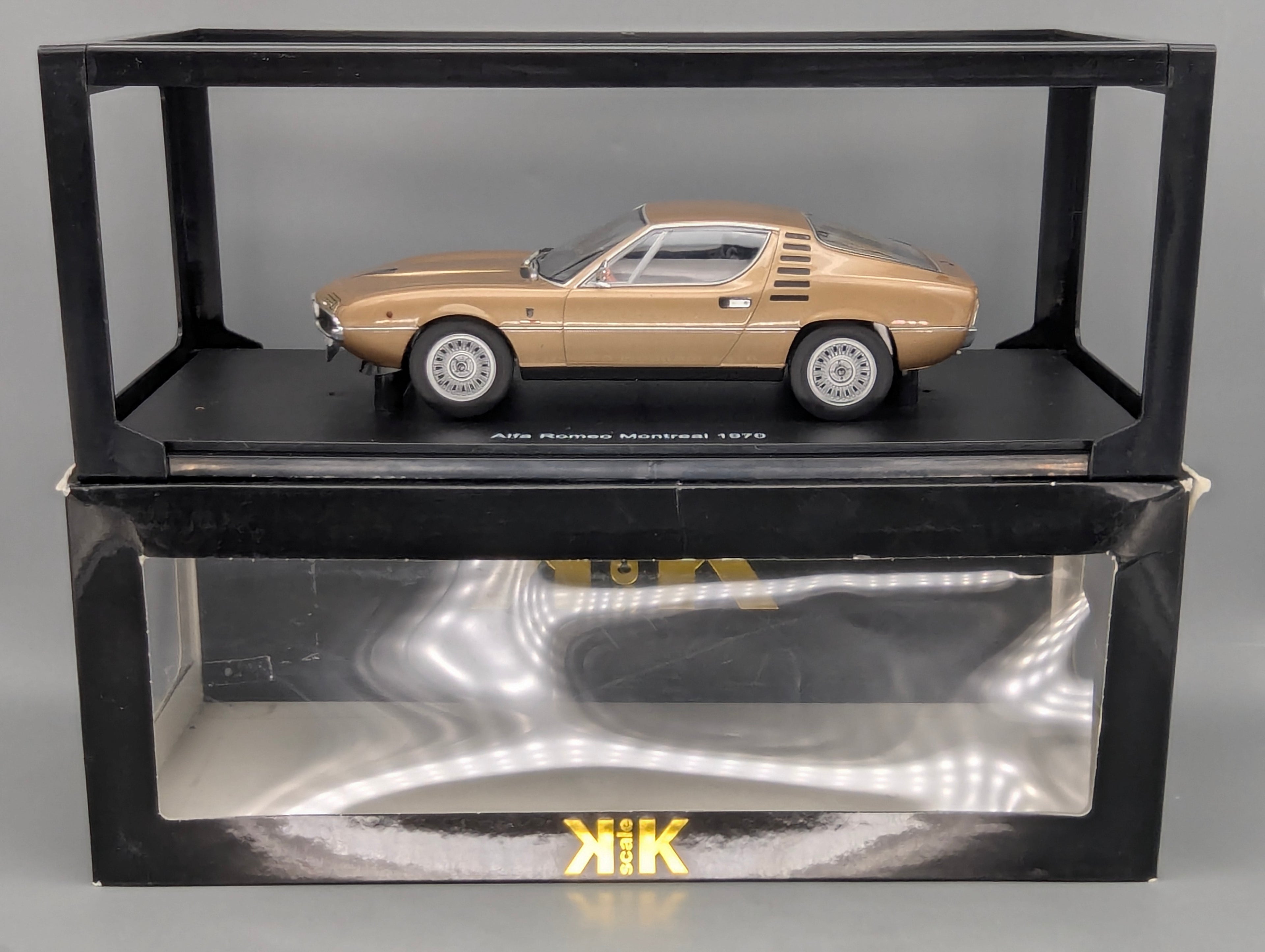 Modellautos 1:18 KK-Scale Alfa Romeo Montreal 1970 Gold Metallic mit OVP