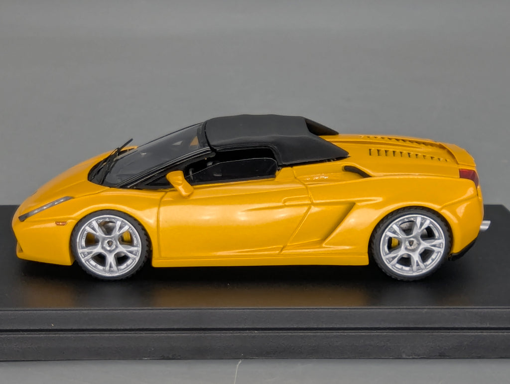 Modellautos 1:43 Looksmart Lamborghini Gallardo Spider Soft Top Metallic Yellow mit OVP