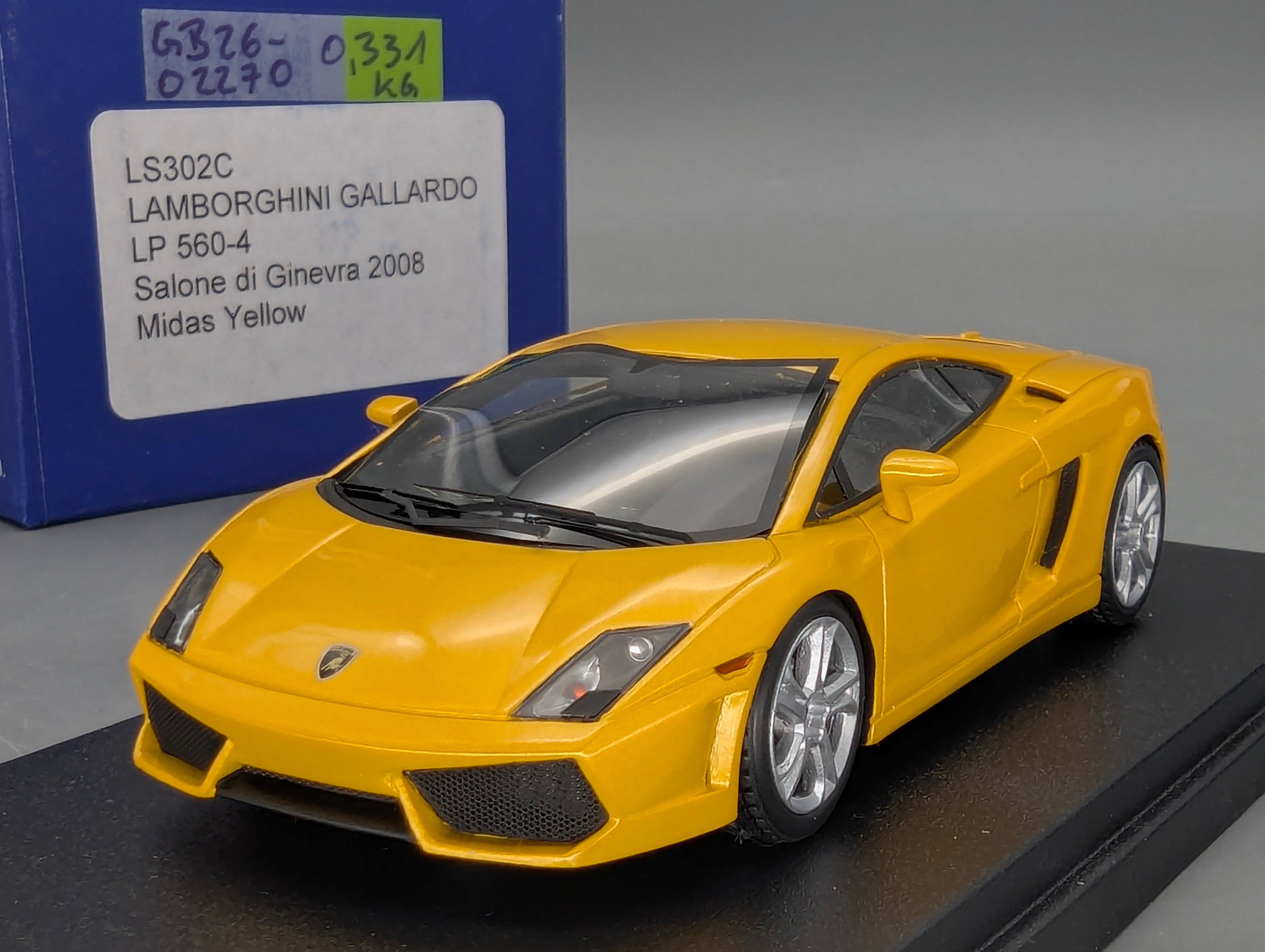 Modellautos 1:43 Looksmart Lamborghini Gallardo LP560-4 Genf 2008 Midas Yellow OVP
