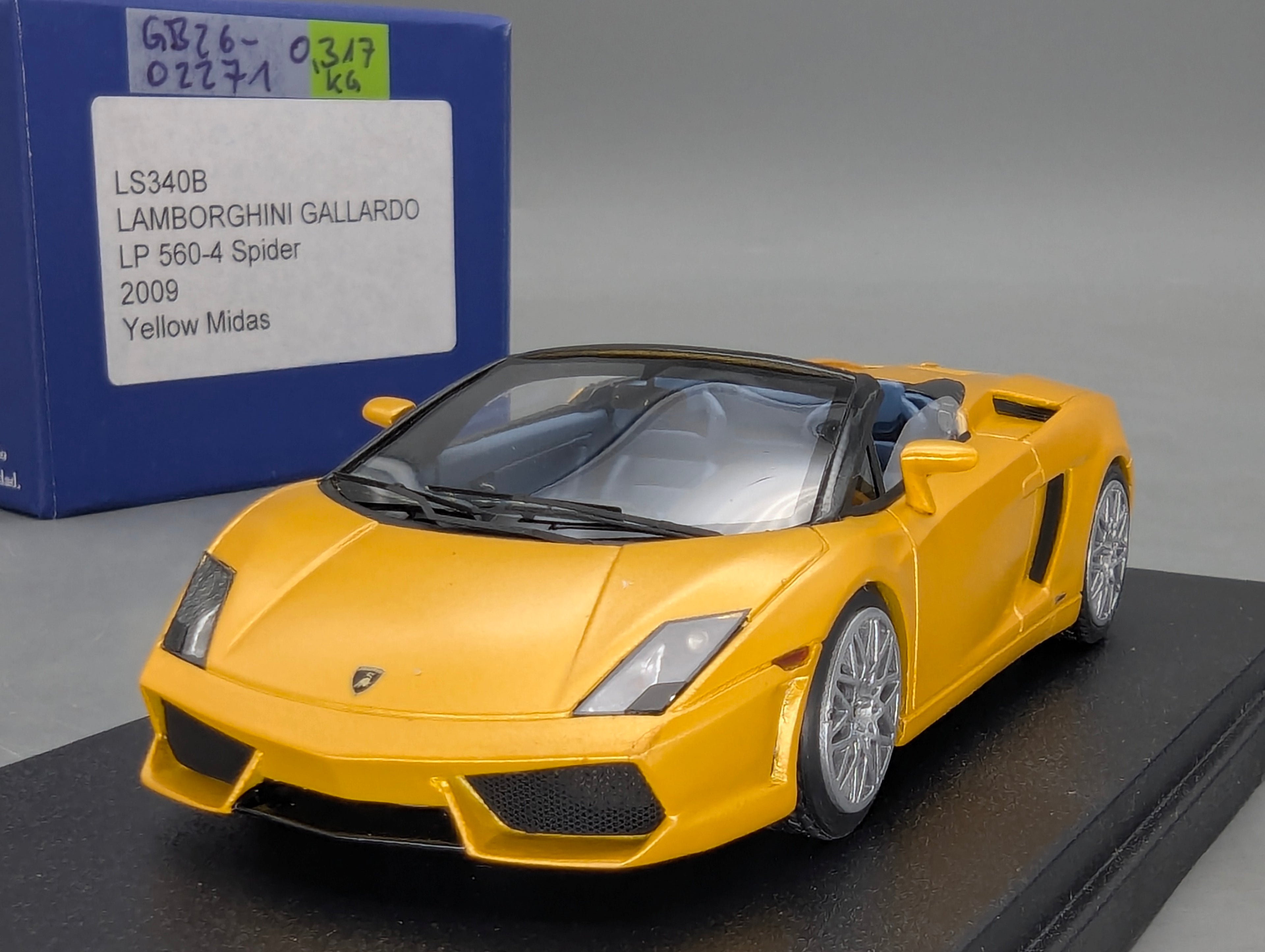 Modellautos 1:43 Looksmart Lamborghini Gallardo LP560-4 Spider 2009 Midas Yellow OVP