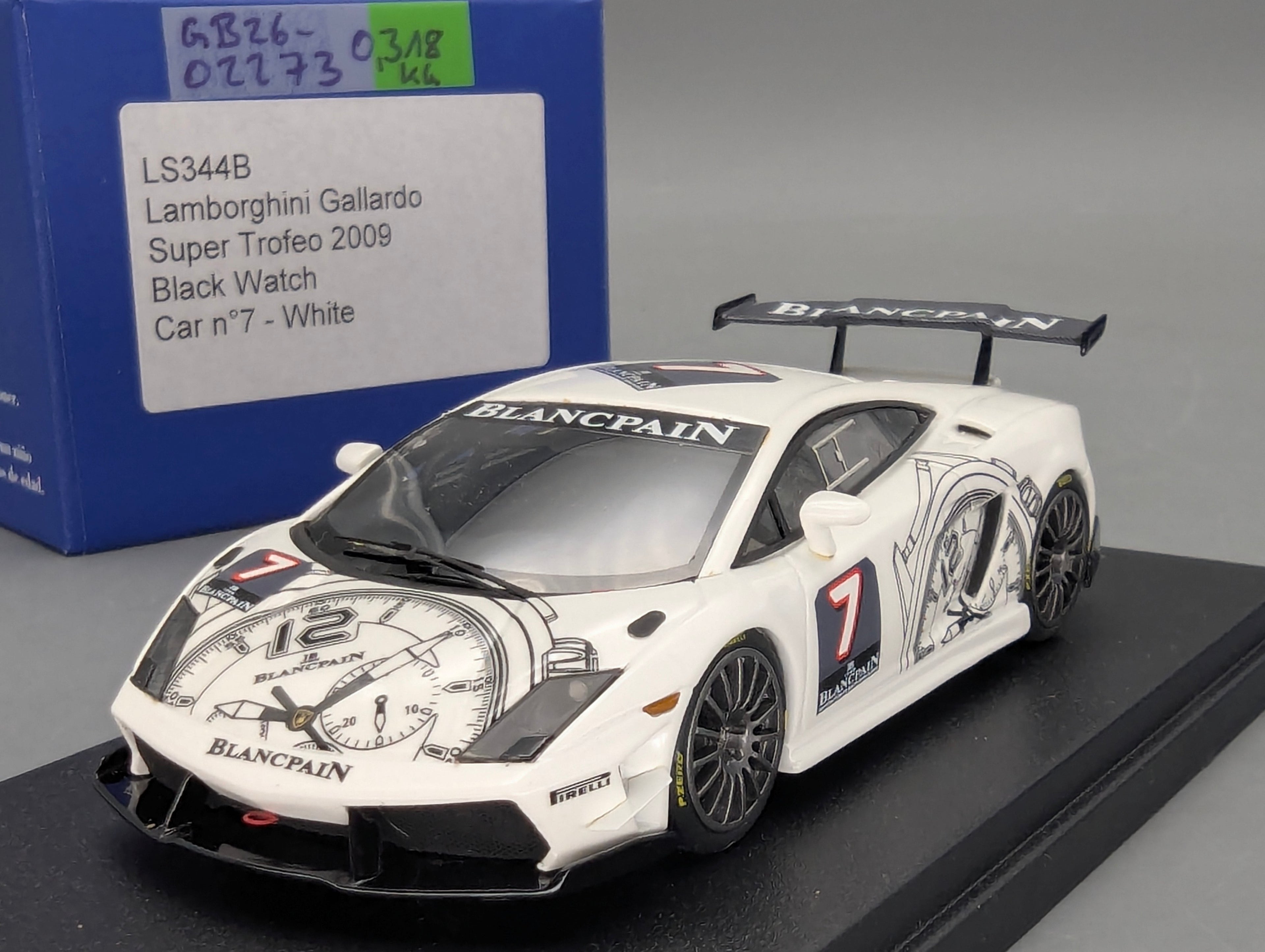Modellautos 1:43 Looksmart Lamborghini Gallardo Super Trofeo 2009 Black Watch #7 OVP