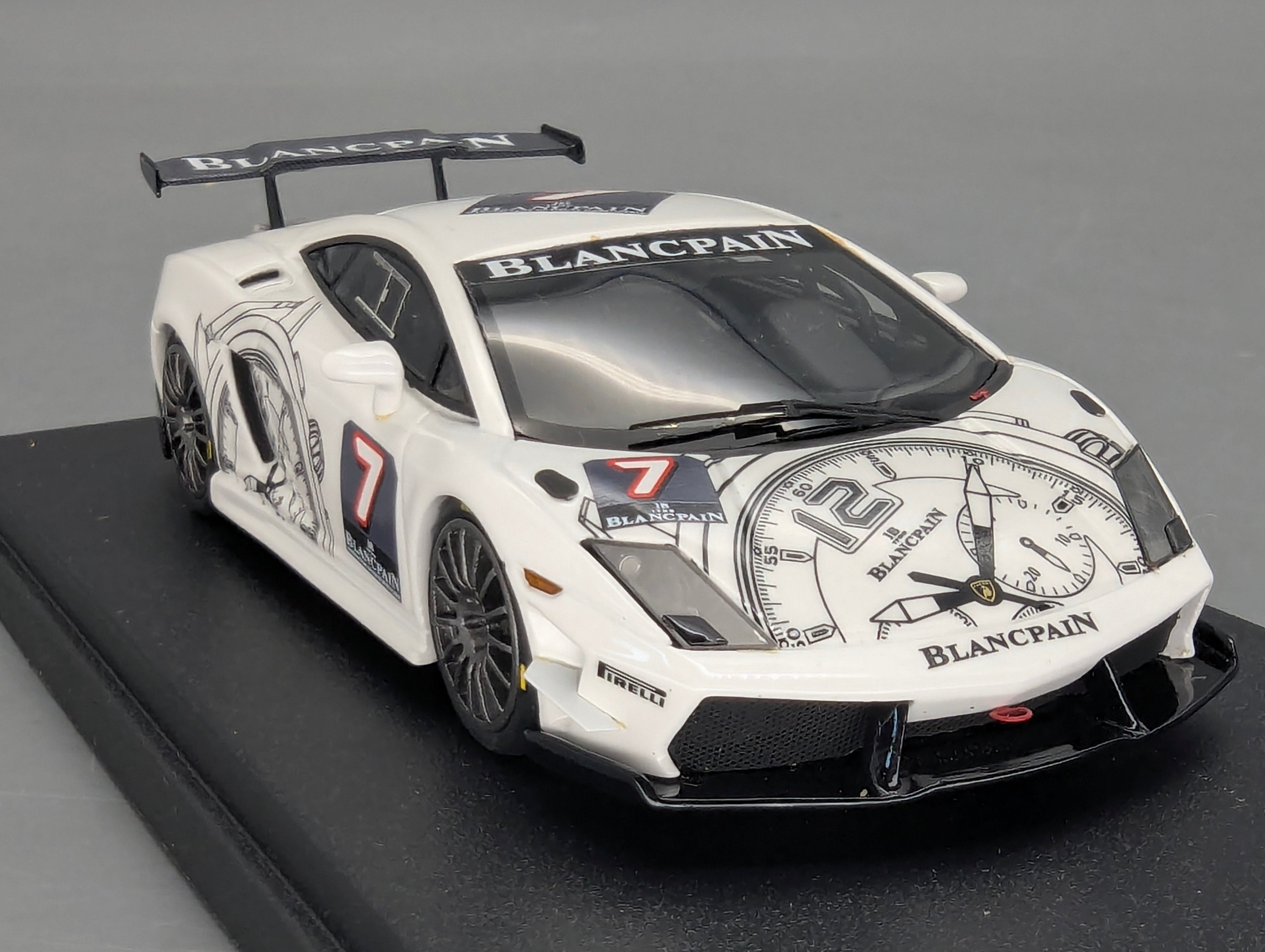 Modellautos 1:43 Looksmart Lamborghini Gallardo Super Trofeo 2009 Black Watch #7 OVP