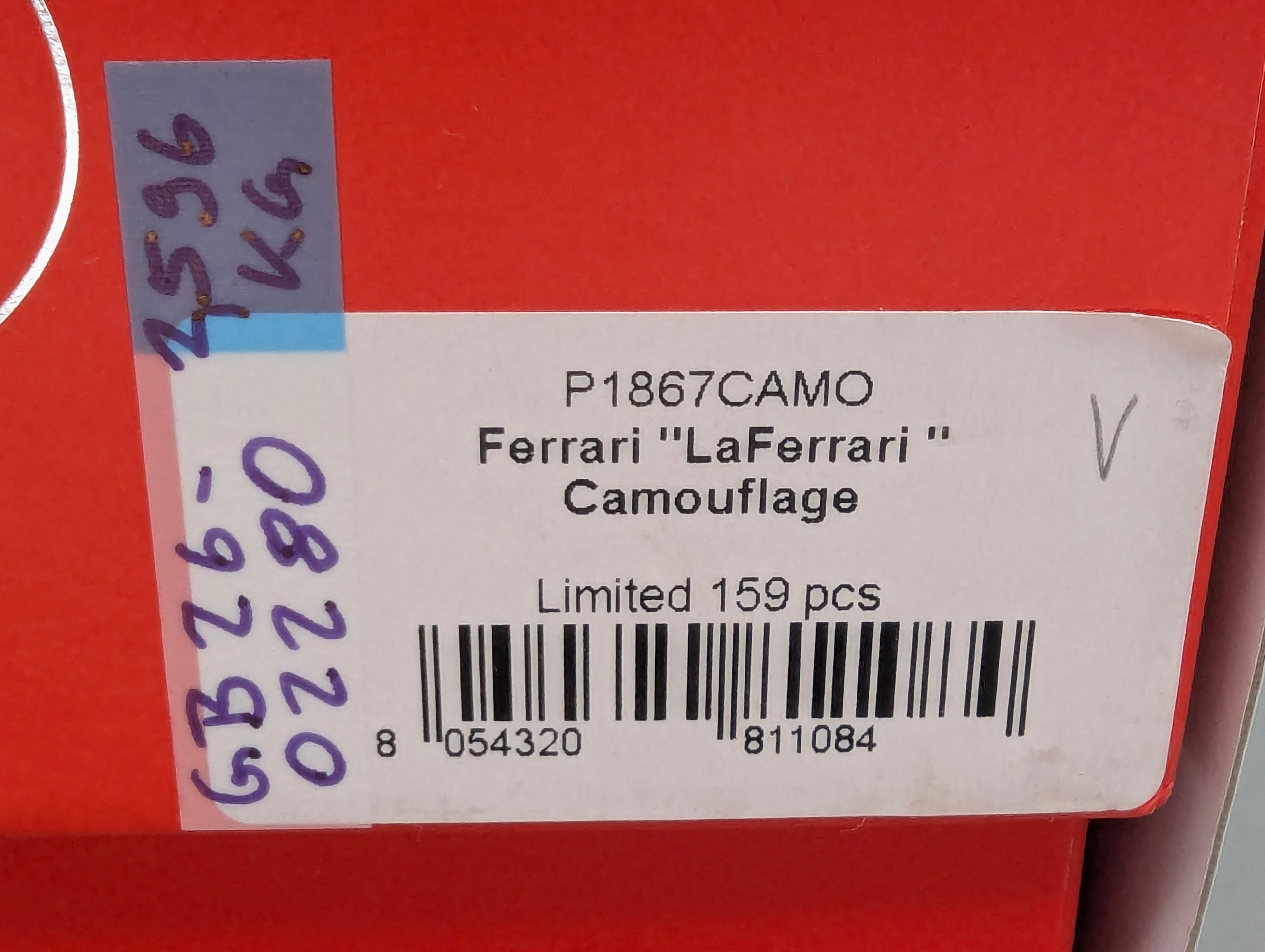 Modellautos 1:18 BBR Ferrari LaFerrari Caouflage Ltd 118/159 mit OVP