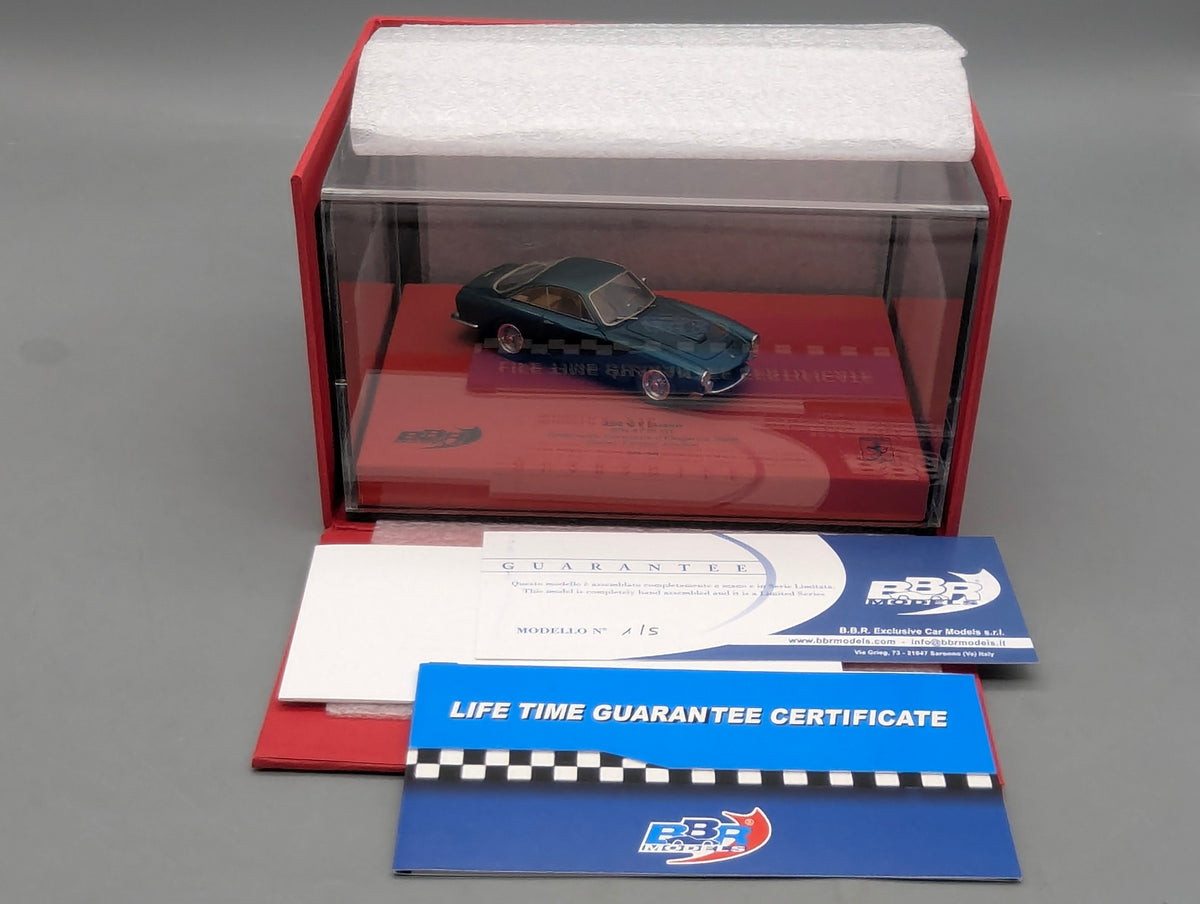 Modellautos 1:43 BBR Ferrari 250 GT Lusso Ltd 01/05 mit großer Vitrine und OVP