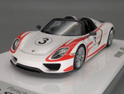 Eidolon Make Up 1:43 Porsche 918 Spyder Weissach Package 2011 #3 White / Salzburg Stripe 3/60 OVP