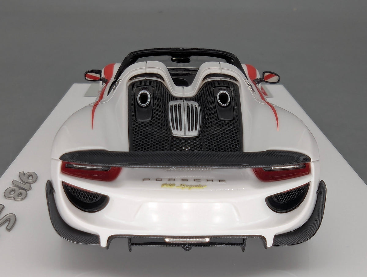 Eidolon Make Up 1:43 Porsche 918 Spyder Weissach Package 2011 #3 White / Salzburg Stripe 3/60 OVP