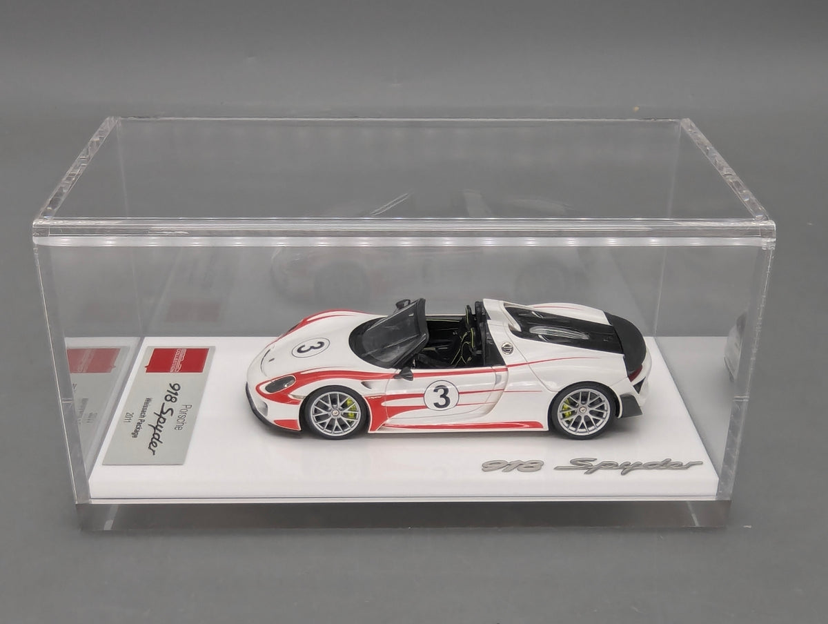 Eidolon Make Up 1:43 Porsche 918 Spyder Weissach Package 2011 #3 White / Salzburg Stripe 3/60 OVP